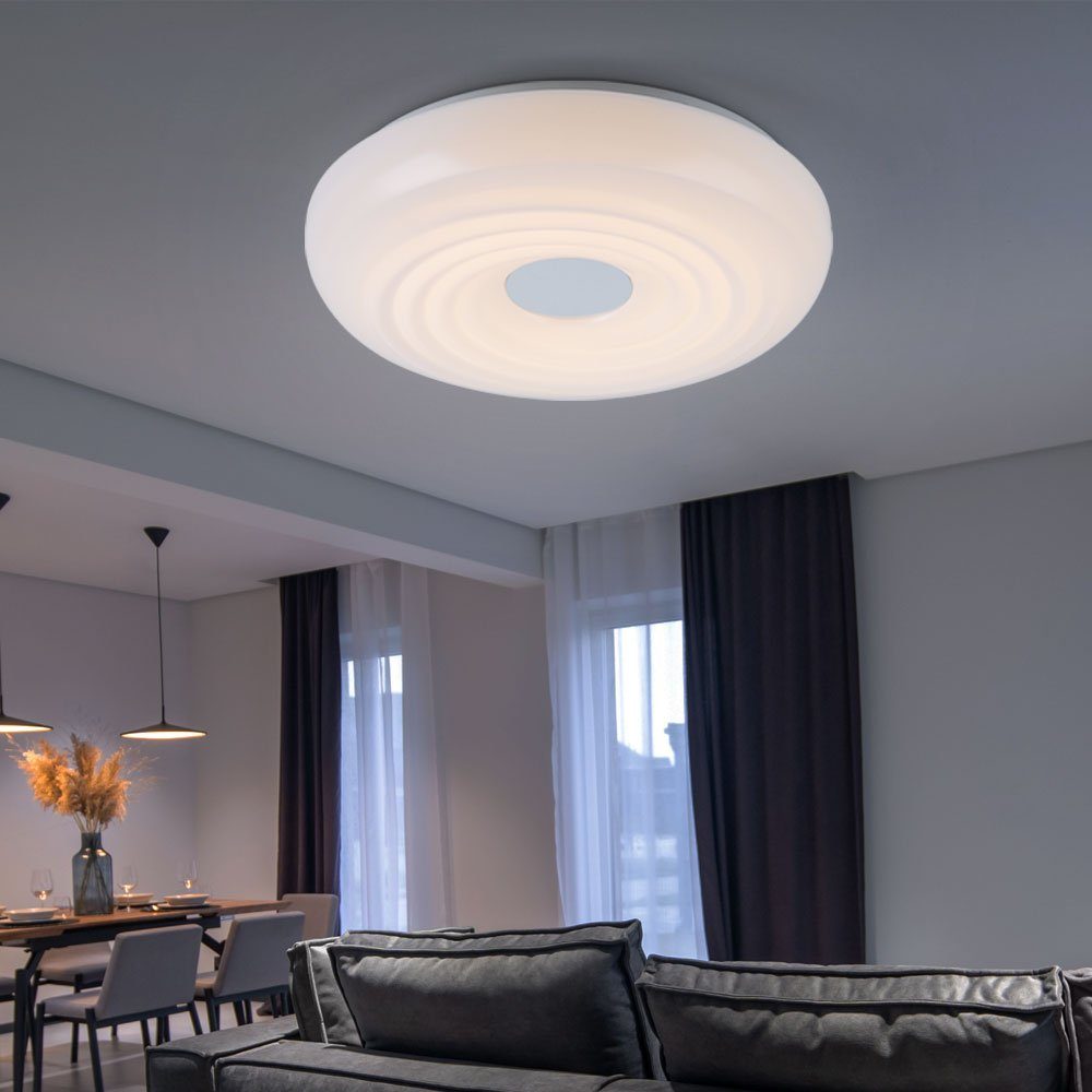 GLOBO LIGHTING LED Deckenleuchte, LED-Leuchtmittel fest verbaut, Warmweiß, Deckenleuchte Deckenlampe LED rund weiß Esszimmerleuchte in weiß