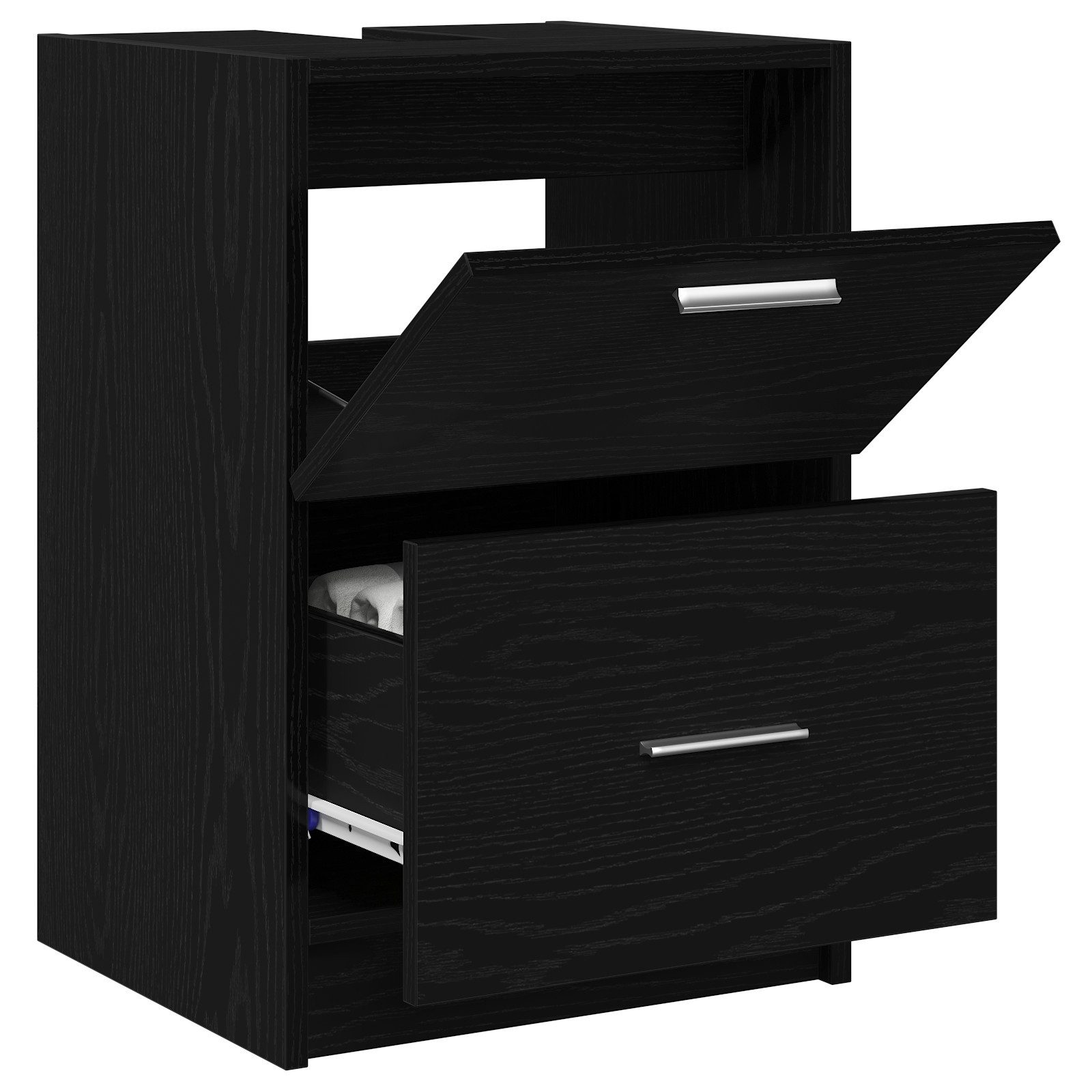 vidaXL Badezimmer-Set Waschbeckenunterschrank Schwarzeiche 40x37x59 cm günstig online kaufen
