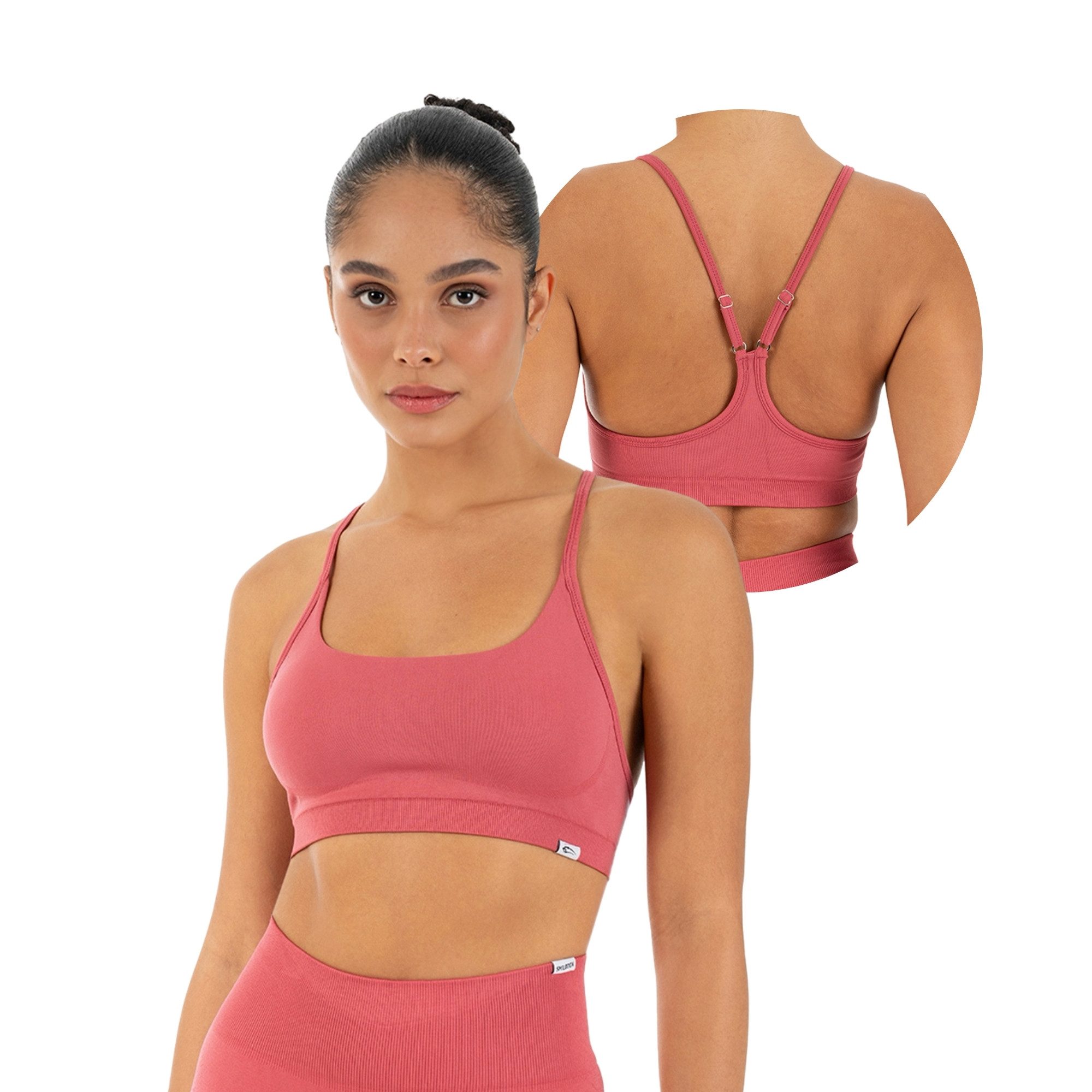 Smilodox Sport-BH Timea, Bustier Damen, Shaped Fit, Fitness Bra, Gym & Freizeit Racerback, Rippbund, elastisch, weiches Material, Stretch