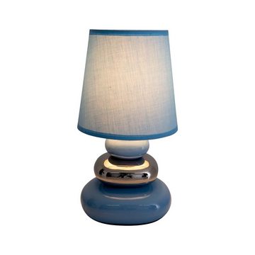 näve Tischleuchte, Tischleuchte Beistelllampe Schreibtischlampe Blau Schlafzimmerlampe H