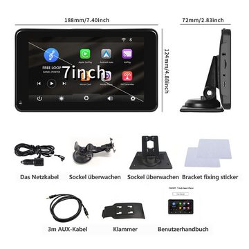 Hikity CarPlay, Android Auto, Bluetooth, für LKW, Wohnmobile, Campingautos Navigationsgerät