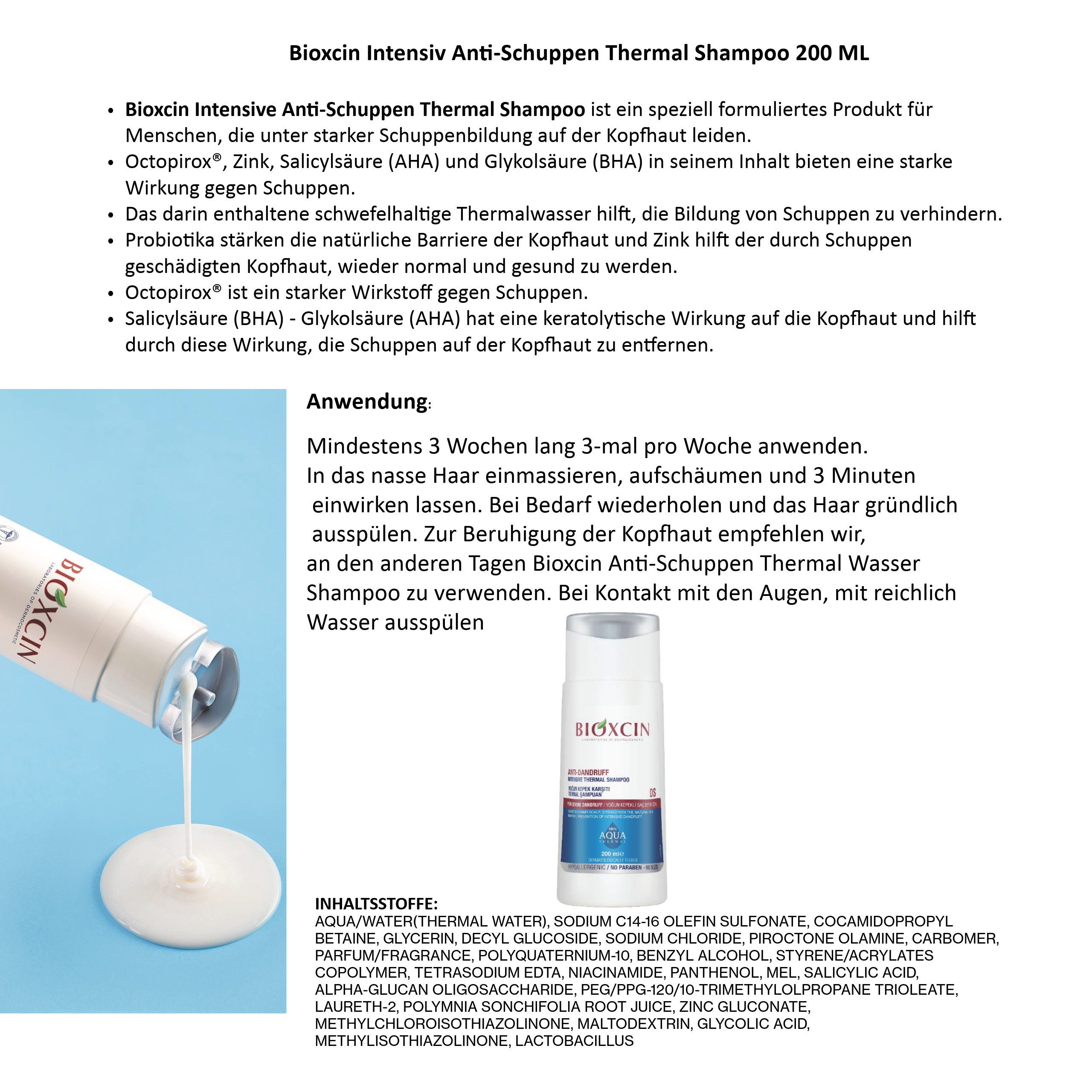 Bioxcin Haarshampoo Bioxcin Anti-Schuppen Thermal Shampoo Forte - Intensiv gegen Schuppen