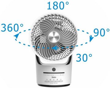 FAKIR Tischventilator 360 Grad Tischventilator prestige TVC 360 45W Ventilator geräuscharm Timer