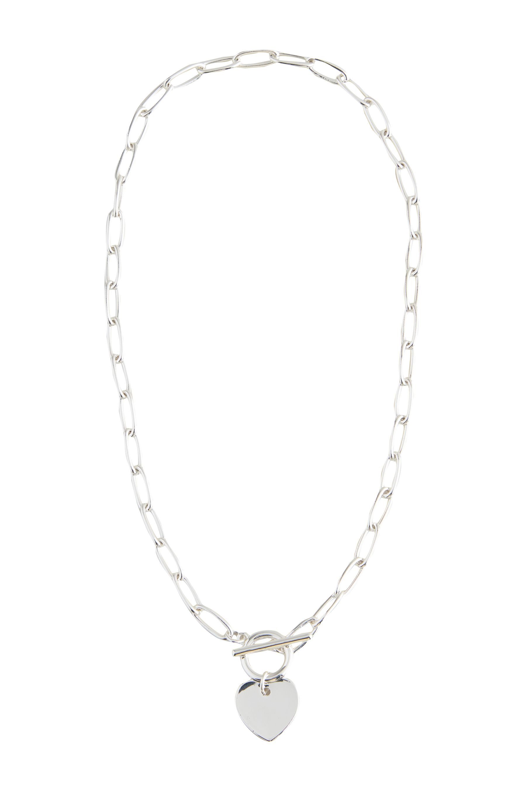 Gliederkette T-Steg-Halskette, mit Sterlingsilber beschichtet
