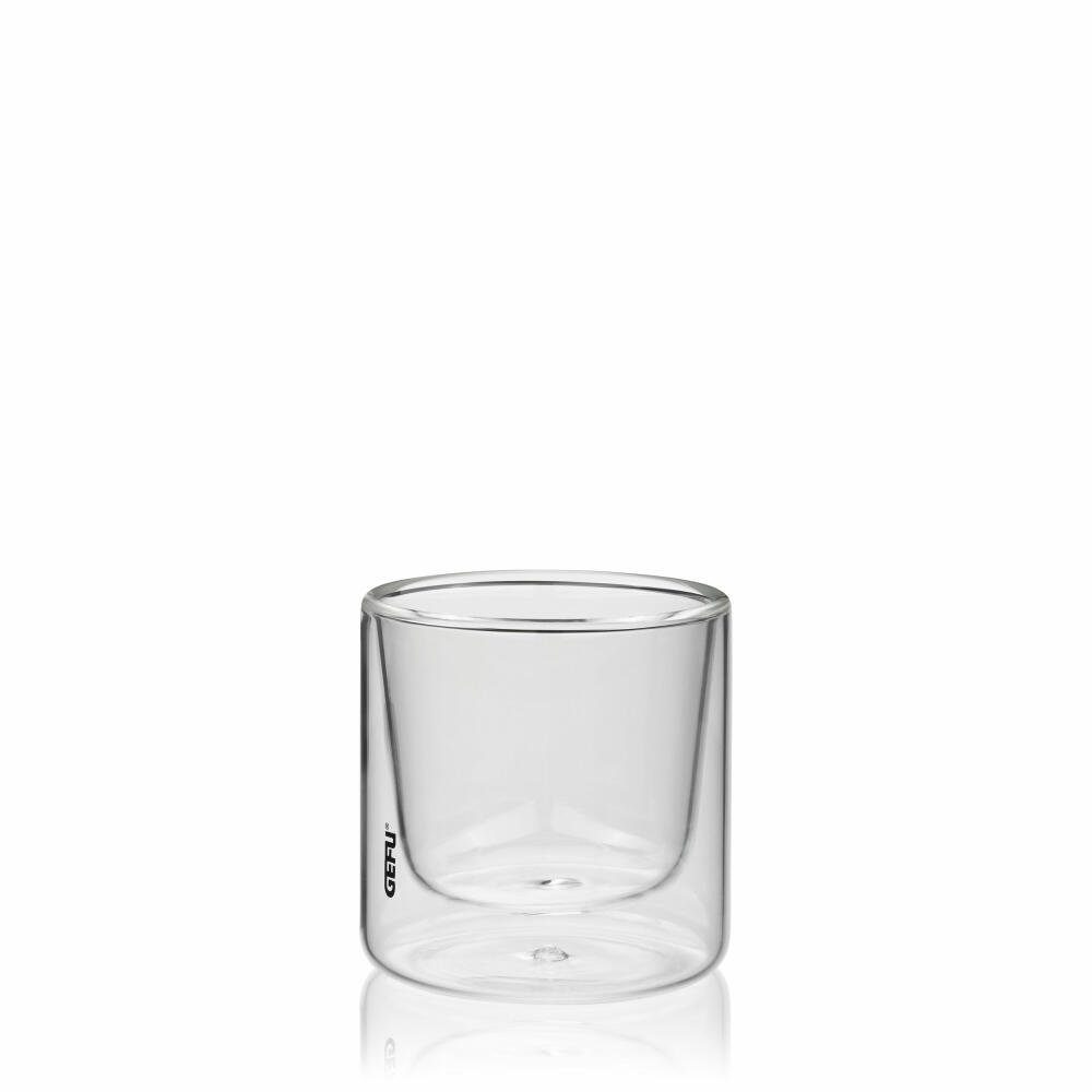 GEFU Thermoglas Mira 2er Set, 80 ml, 2-tlg., Borosilikatglas, doppelwandig