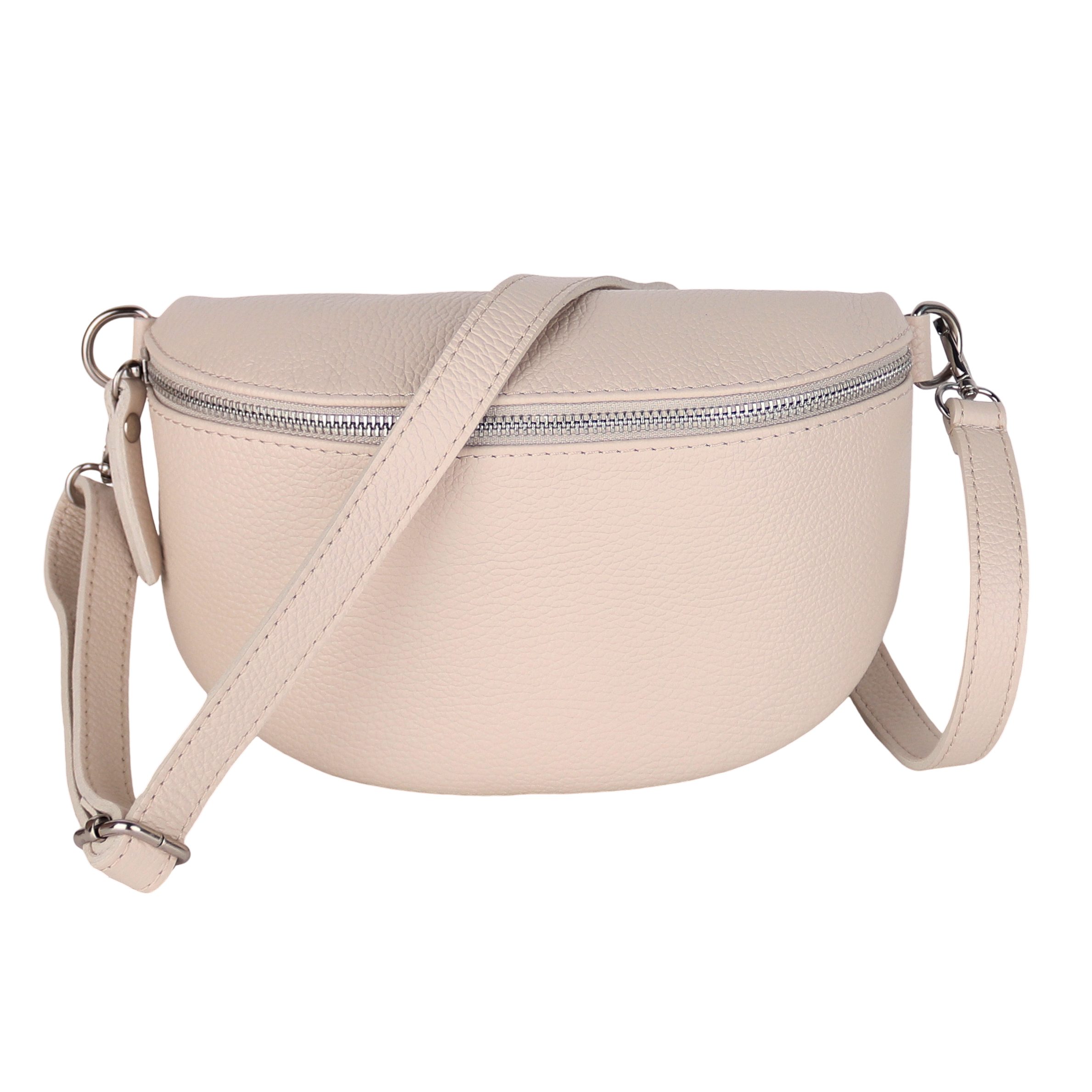 Bauchtasche Damen, Echtleder, Leder, Made in Italy, Umhängetasche, Brusttasche