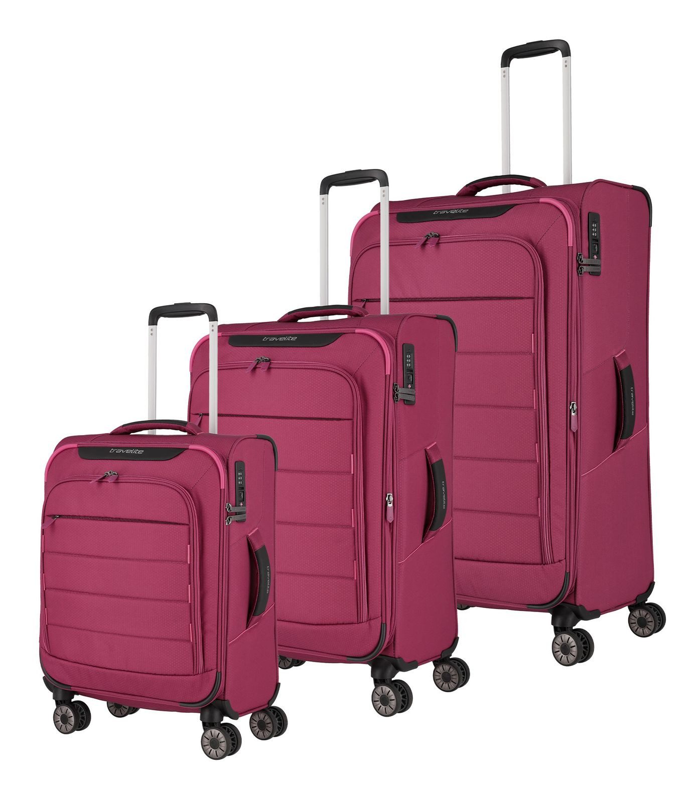 travelite Trolleyset Skaii, 4 Rollen, (Set, 3 tlg)