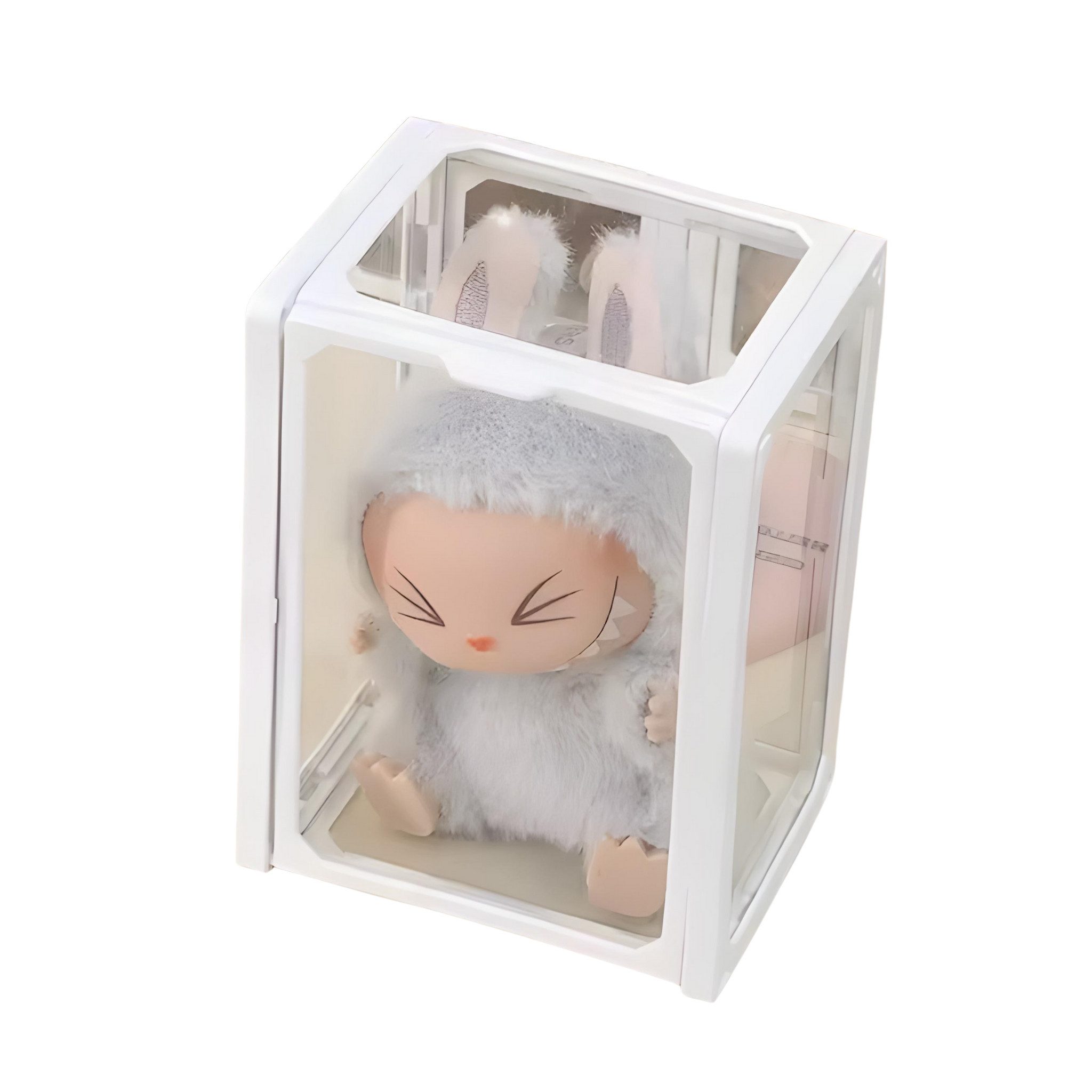 HS.SUPPLY Sammelfigur Premium Display Box für Labubu Figuren, Box für Labubus, Display Box passend für Labubu Figuren, universell einsetzbar