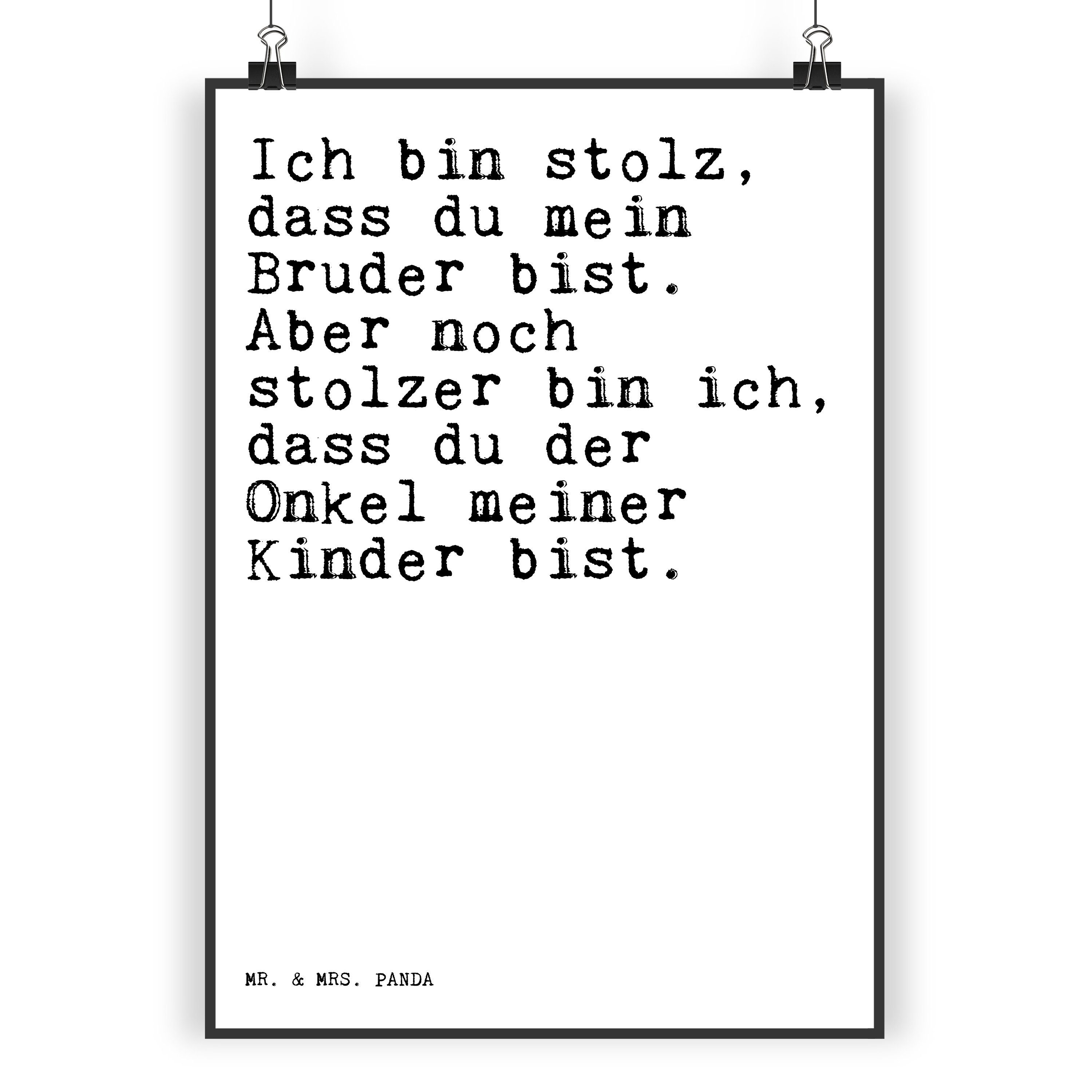 Mr. & Mrs. Panda Poster »Ich bin stolz, dass... Weiß Geschenk