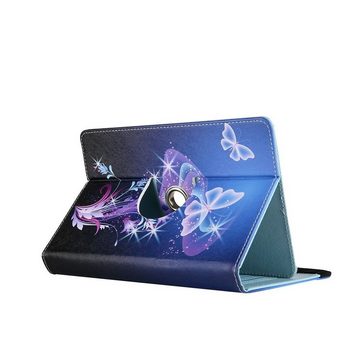 Wigento Tablet-Hülle Für Xiaomi Redmi Pad 10.6 Zoll Aufstellbare 360 Grad Universell Motiv 11 Tablet Tasche Kunst Leder Hülle Etuis