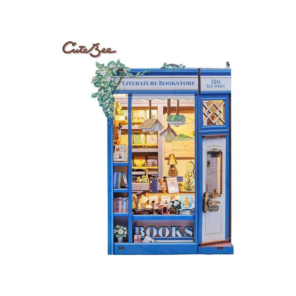 Cutebee Modellbausatz Book Nook Literature Bookstore 17 x 12 cm