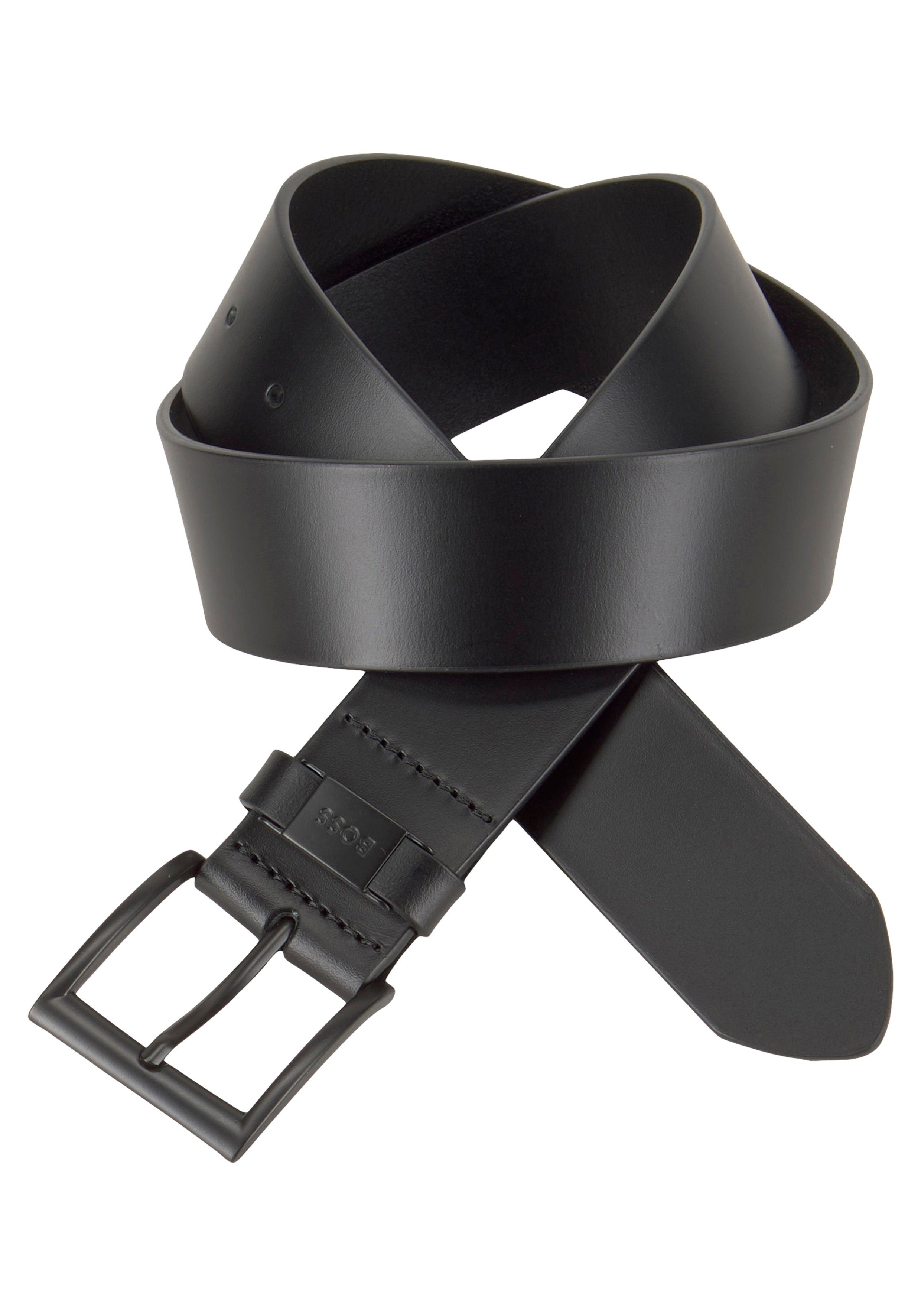 BOSS Ledergürtel Connio minimalistisch, Matte-Schliesse und Boss-Prägung auf der Lederschlaufe. Reduzierter Preis € 49,99. Unverbindliche Preisempfehlung € 75,00