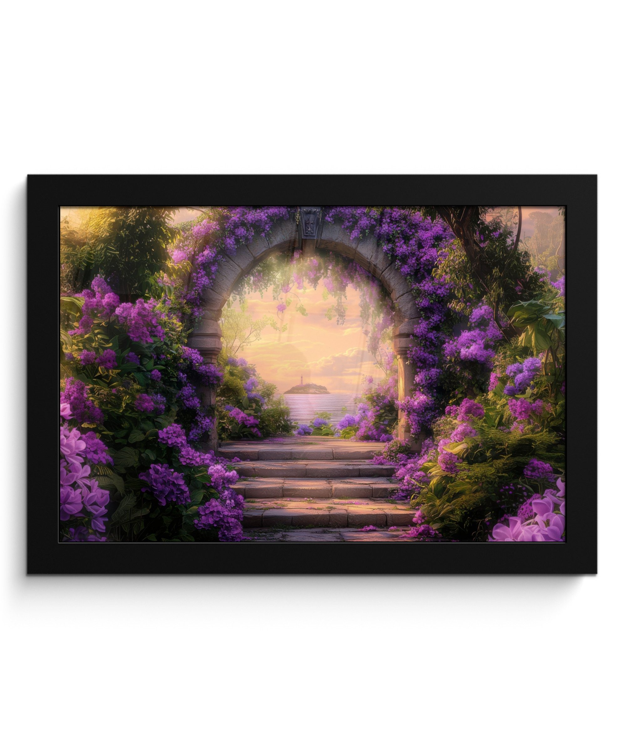 Poster Tor - Lila - Blumen