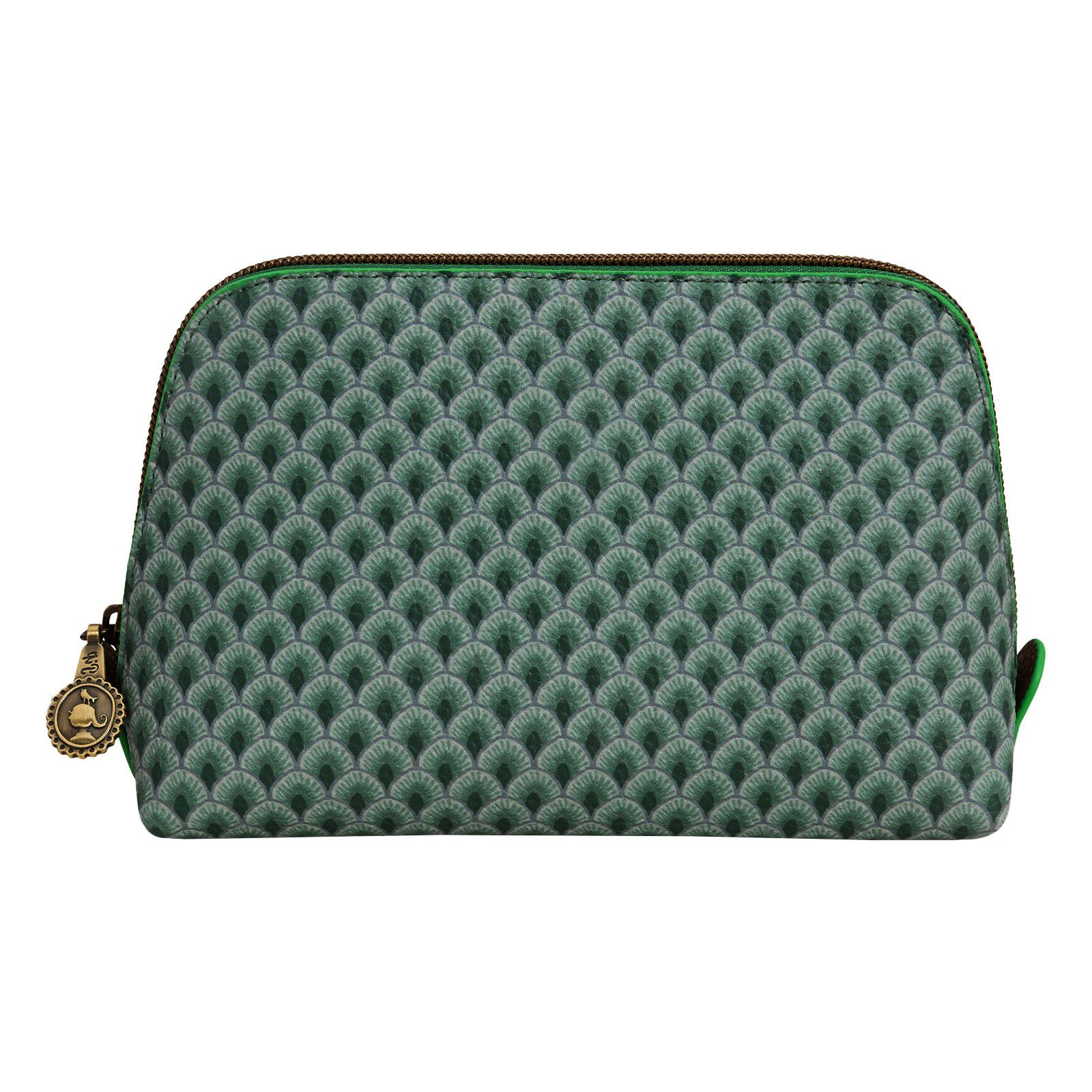 Kosmetiktasche green Triangle Kunstleder und Bag Small abwischbarem strukturiertem Suki, aus Cosmetic Studio PiP