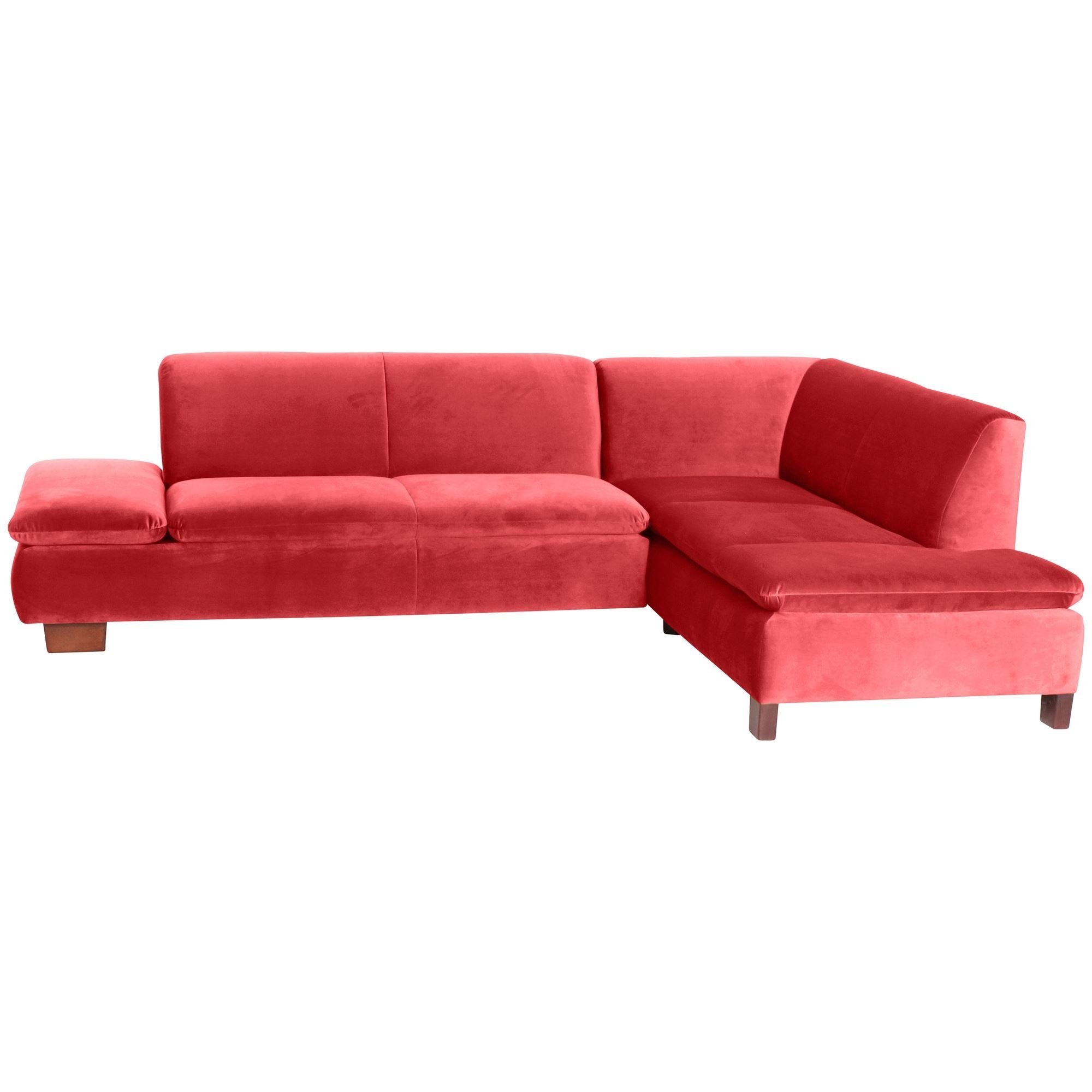 58 aufm Kessel Ecksofa Ecksofa mit mane rechts Kaye Bezug Samtvelours, Sparpreis inkl. Kostenlosem Versand 1 Teile, verstellbare Funktionsarmteile,hochwertig verarbeitet,bequemer Sitz | Ecksofas