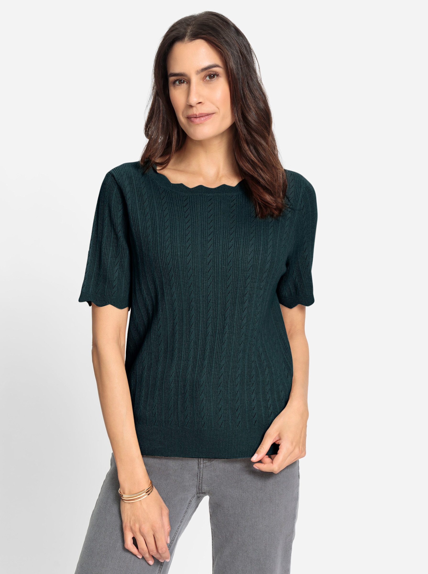 Strickpullover Kurzarmpullover