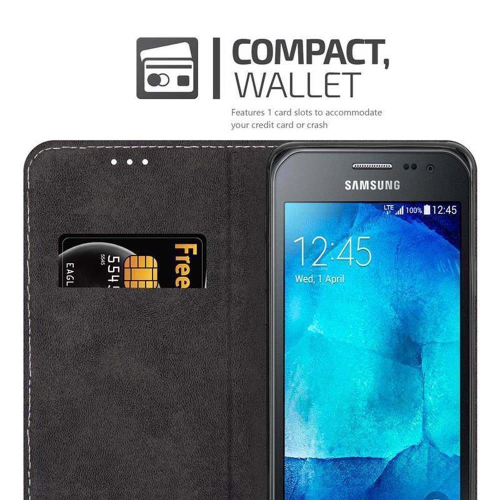 Cadorabo Handyhülle für Samsung Galaxy XCover 3 Hülle Samsung Galaxy XCover 3, Klappbare Handy Schutzhülle - Hülle - mit Standfunktion und Kartenfach