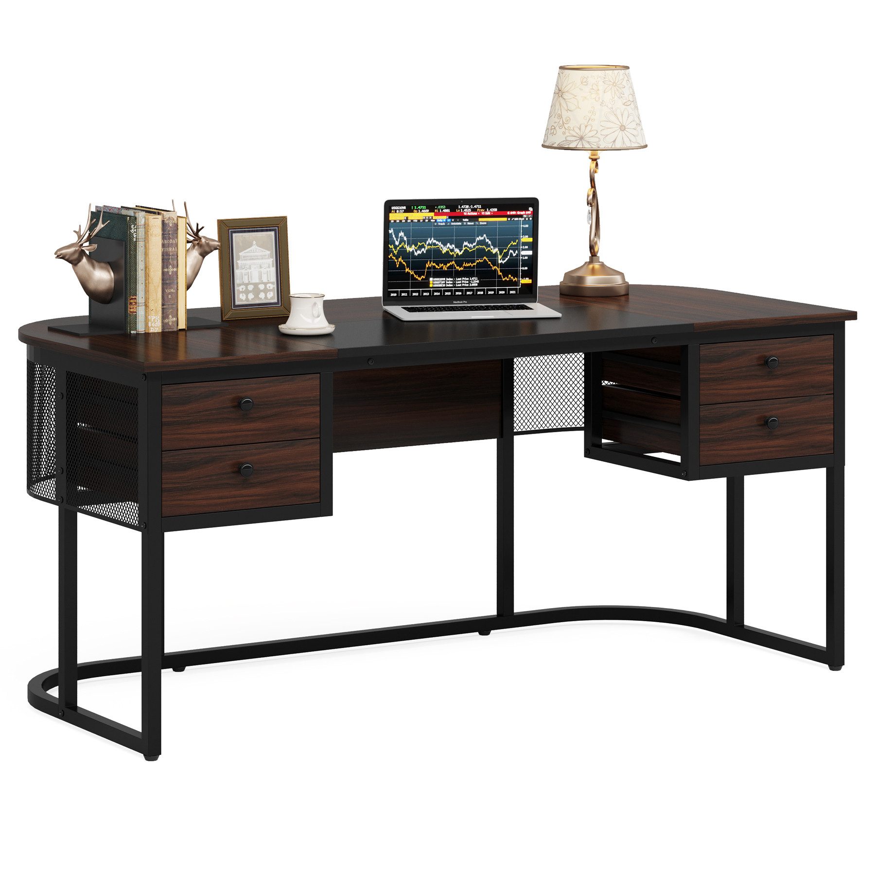 Tribesigns Schreibtisch 160x 80cm Computertisch mit günstig online kaufen