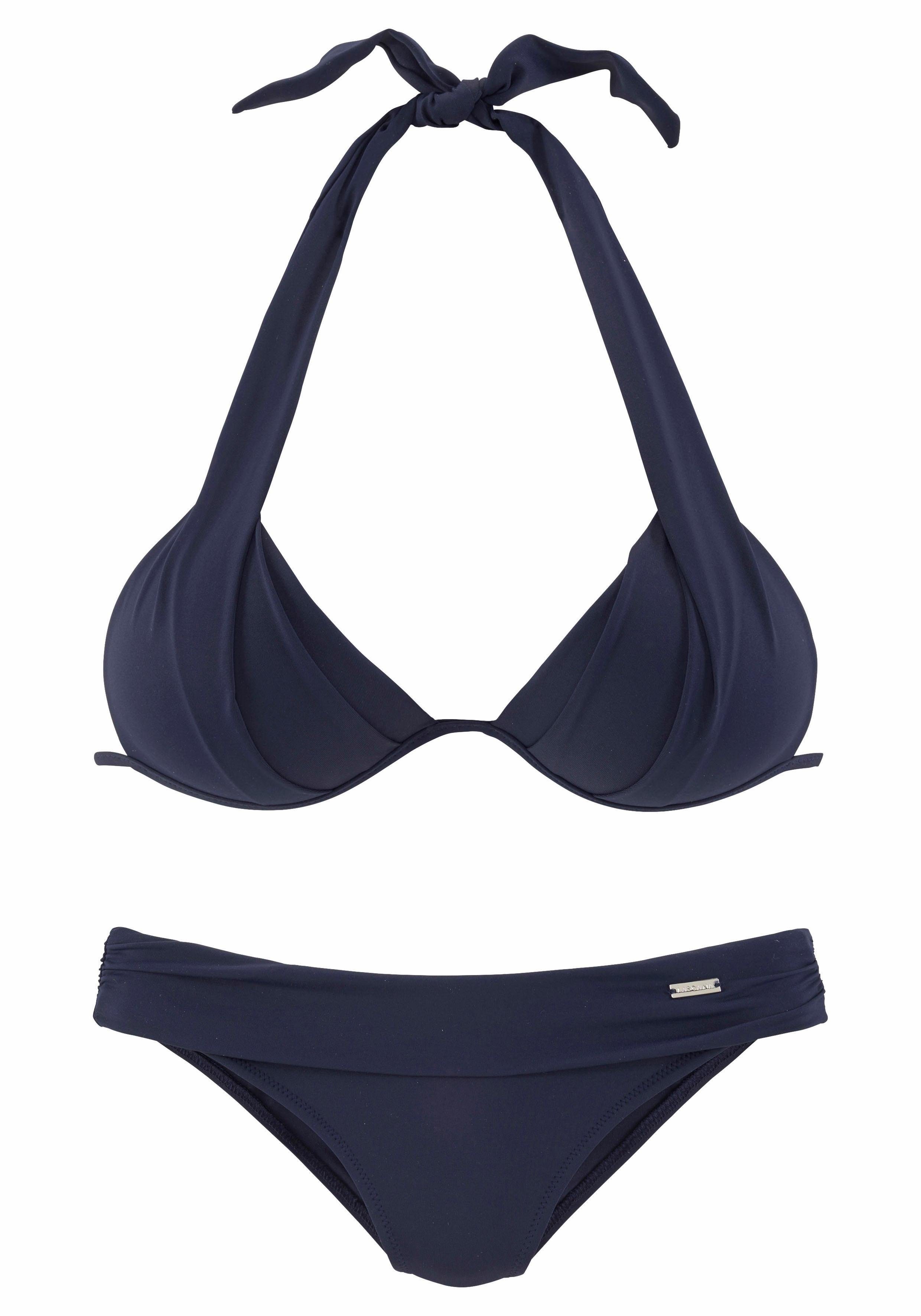 LASCANA Triangel-Bikini im Nacken zu binden, wattierte Cups, mit eingearbeiteten Kissen. Reduzierter Preis € 54,99. Unverbindliche Preisempfehlung € 69,99