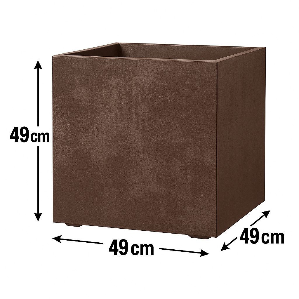 Thumbnail - Kreher Pflanzkübel 'Millennium' aus Kunststoff 80 Liter, eckig, 2 Stück (Farbe wählbar)