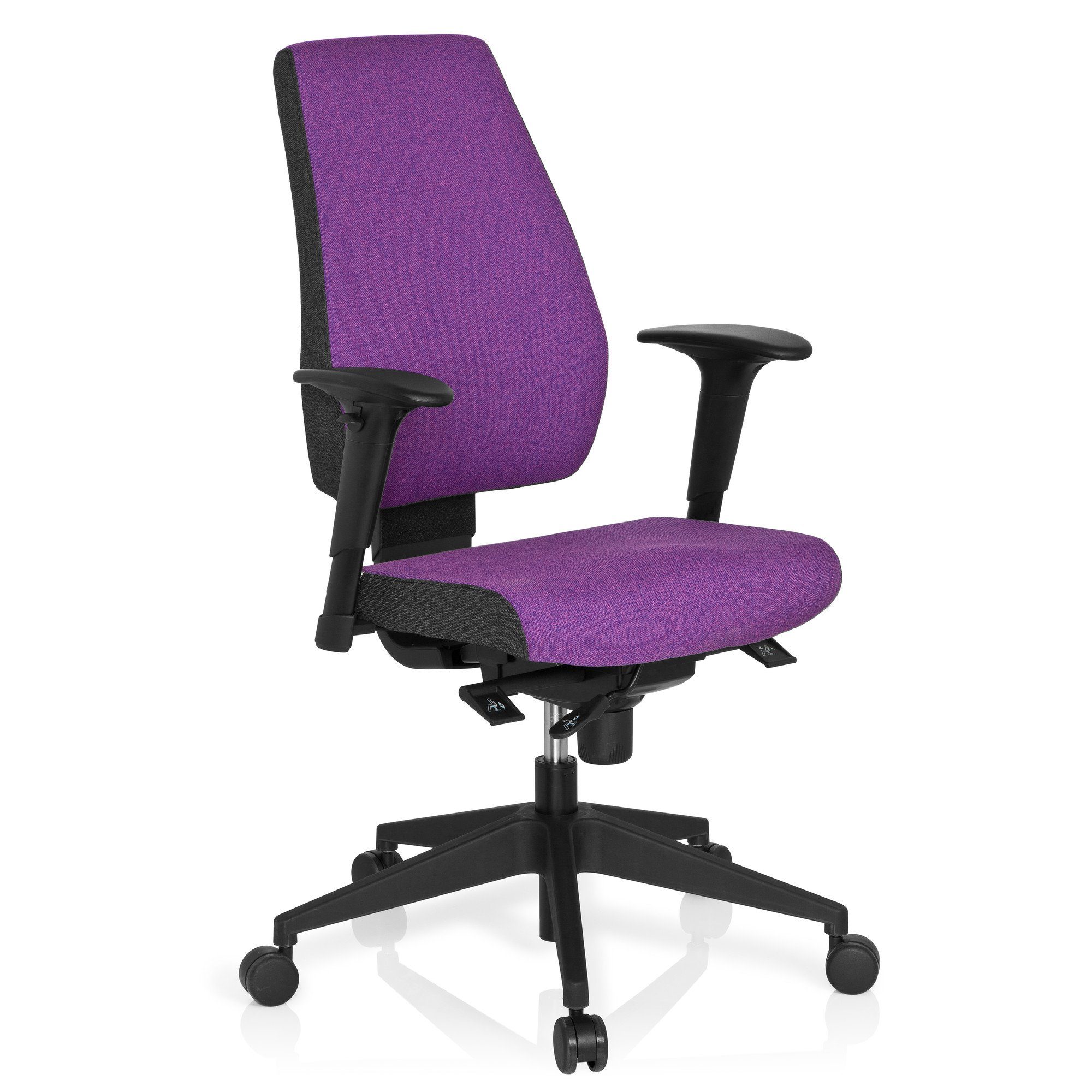 (1 Schreibtischstuhl Drehstuhl PRO-TEC St), ergonomisch Lila hjh Bürostuhl Stoff Profi 500 OFFICE
