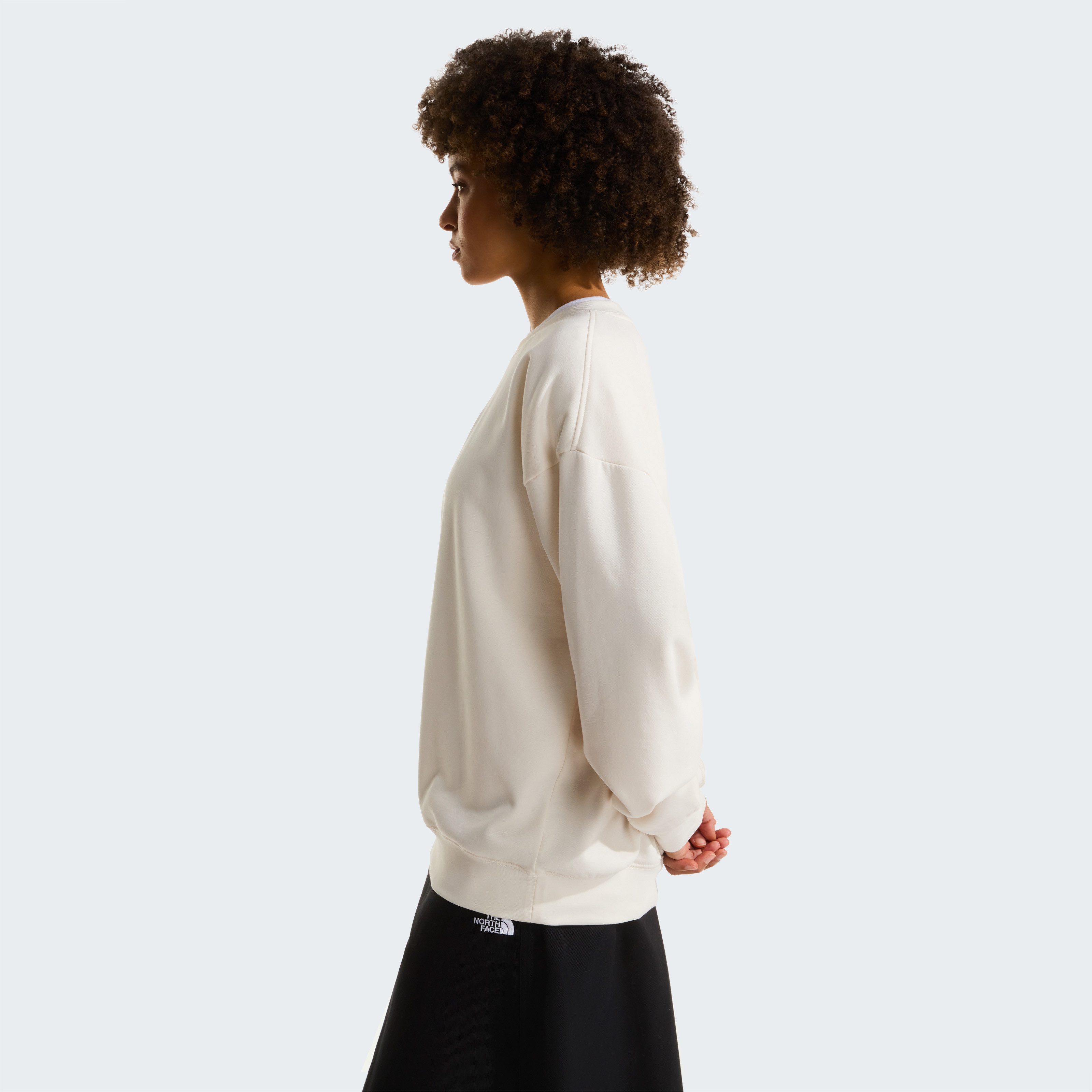 The North Face Sweatshirt W ESSENTIAL OVERSIZE CREW sportlicher Stil, aus Baumwolle und Polyester