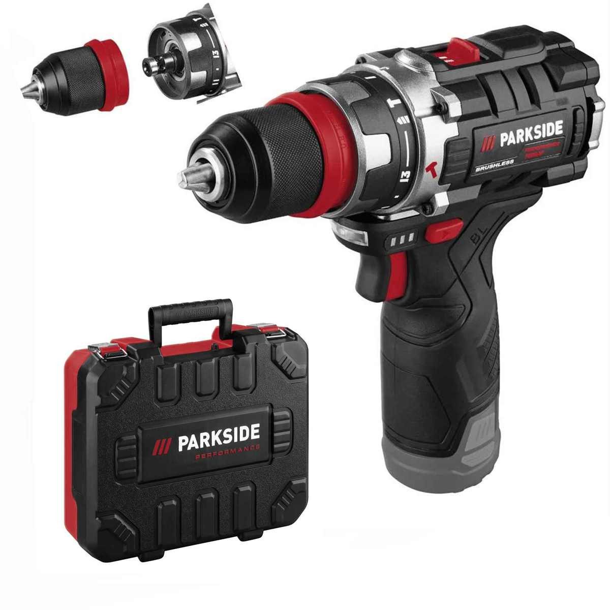 PARKSIDE PERFORMANCE® Akku-Drehschlagschrauber 12V Schlagbohrschrauber PSBSAP 12 Akku 2 Ah + Ladegerät
