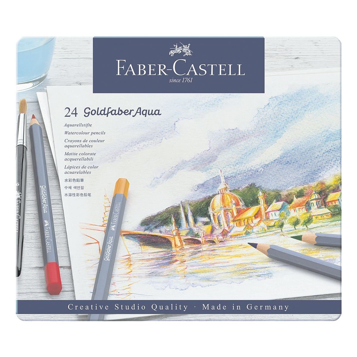 Faber-Castell Aquarellstifte Goldfaber Aqua, (24-tlg) 24 Farben