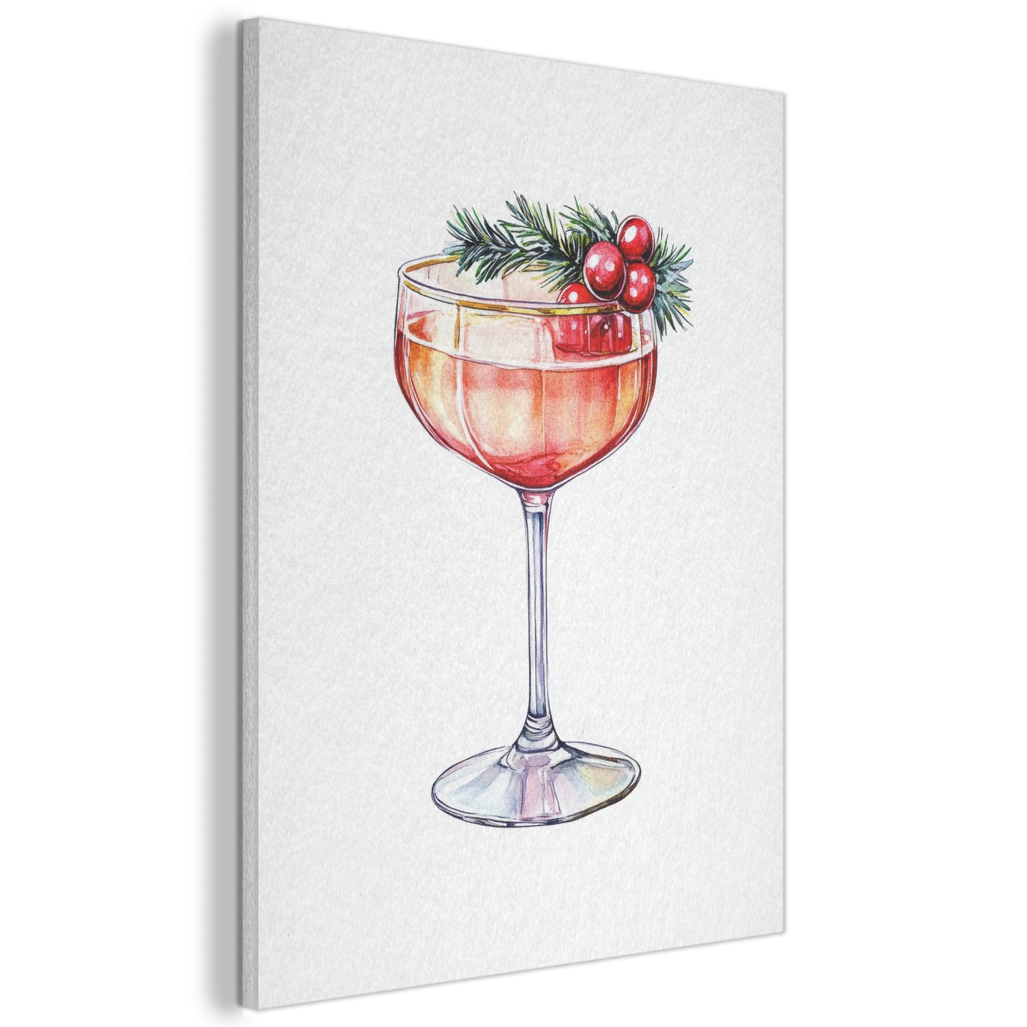 MuchoWow Gemälde Cocktail - Party - Winter - Dekoration, Fotodruck (1 St), Akustikpaneele, Wandpaneele, Schalldämmung, Akustikbilder 30x40 cm