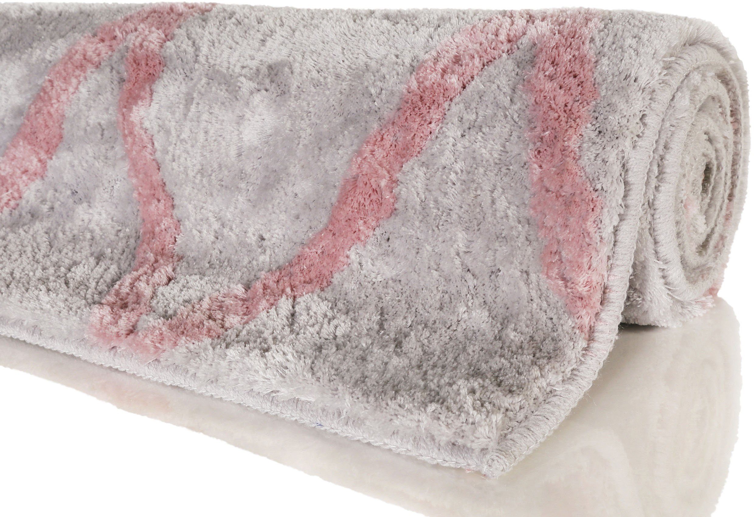 Homie Living Badematte San Bosa, Höhe 20 mm, rutschhemmend beschichtet, schnell trocknend, fußbodenheizungsgeeignet, Polyester, rechteckig, Badteppich, modernes – Bild 3 von 5