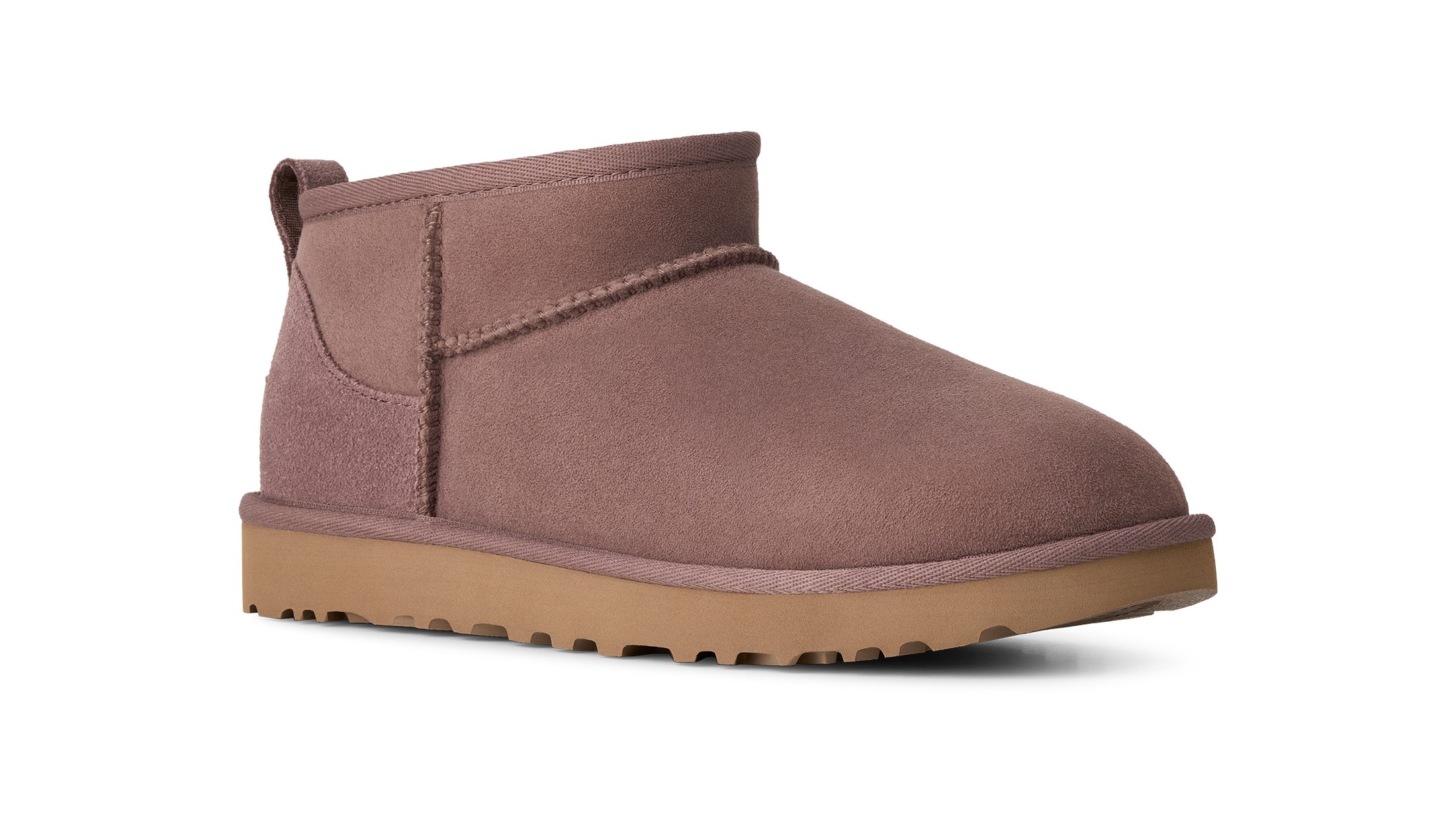 UGG Unisex, W CLASSIC ULTRA MINI Schlupfboots Winterboots mit Ziernähten und Logoaufnäher an der Ferse