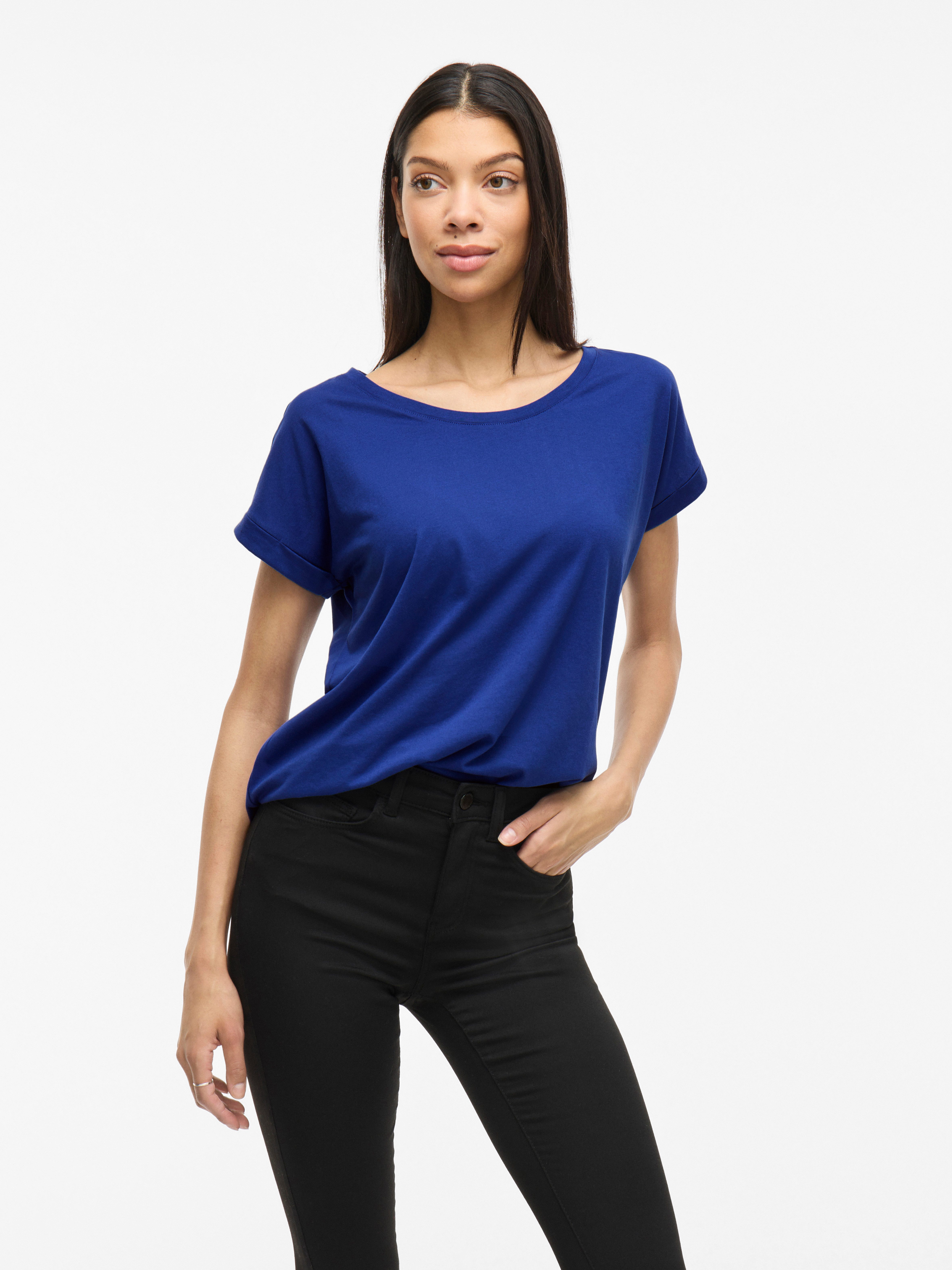 Vila Rundhalsshirt VIDREAMERS NEW PURE T-SHIRT/SU-NOOS Basic Damen-T-Shirt günstig online kaufen