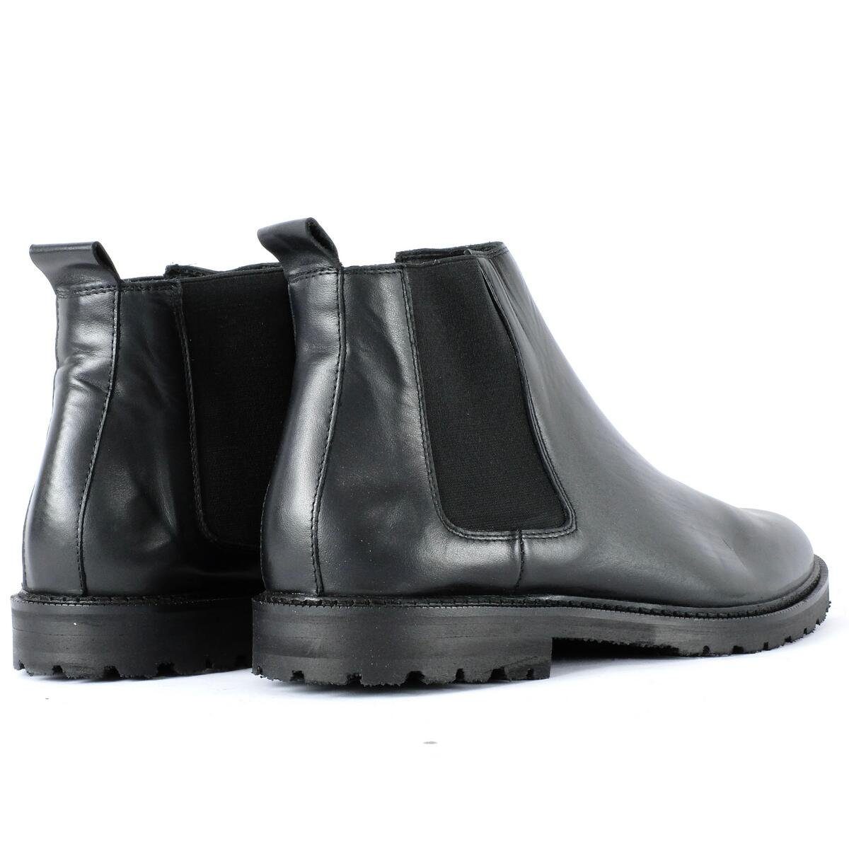 SORBAS '92 Black gefütterte Leder Chelsea Boots Chelseaboots