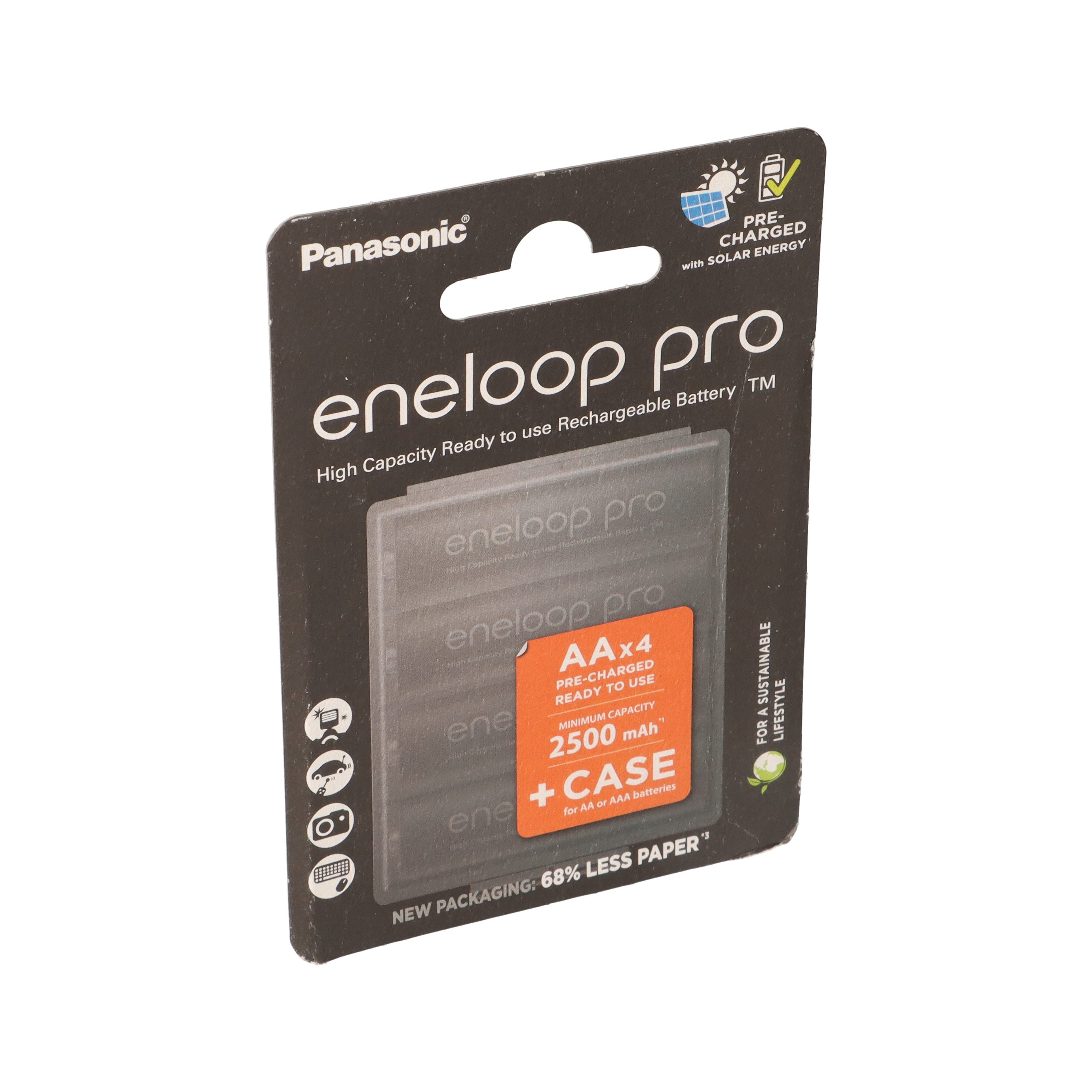 eneloop 4x eneloop pro AA Mignon Akku BK-3HCDEC4BE Ni-MH 1,2V / 2500mAh Akku