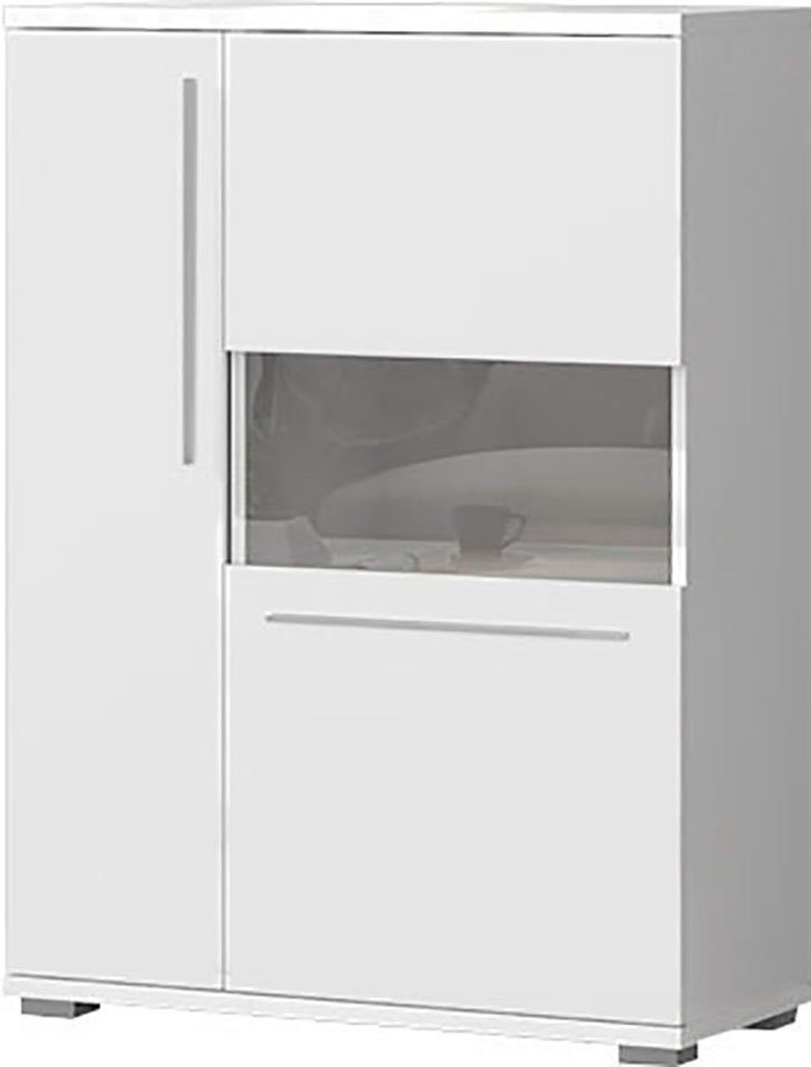 OTTO home Highboard Piano Vitrine (H/B/T): 123/90/40,2cm), UV lackiert, Soft-Close Funktion