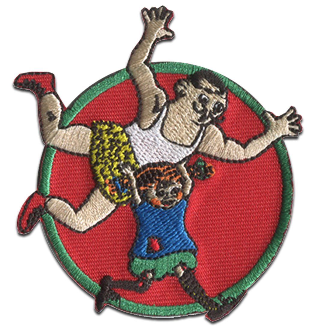 Pippi Langstrumpf Aufnäher Bügelbild, Aufbügler, Applikationen, Patches, Flicken, zum aufbügeln, Polyester, Kapitän stark  - Größe: 6,6 x 6,9 cm