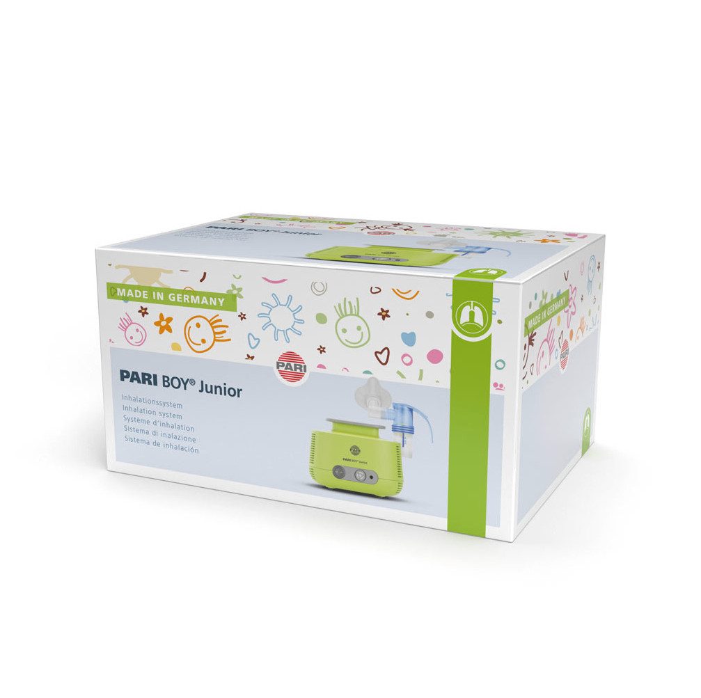 DocMed Inhalationsgerät PARI BOY Junior (Typ 130) Inhalationsgerät, Inhalationsgerät Set 10-tlg., Atemtherapie für Kleinkinder, Einfache Handhabung, Medizinisch geprüfte Qualität: