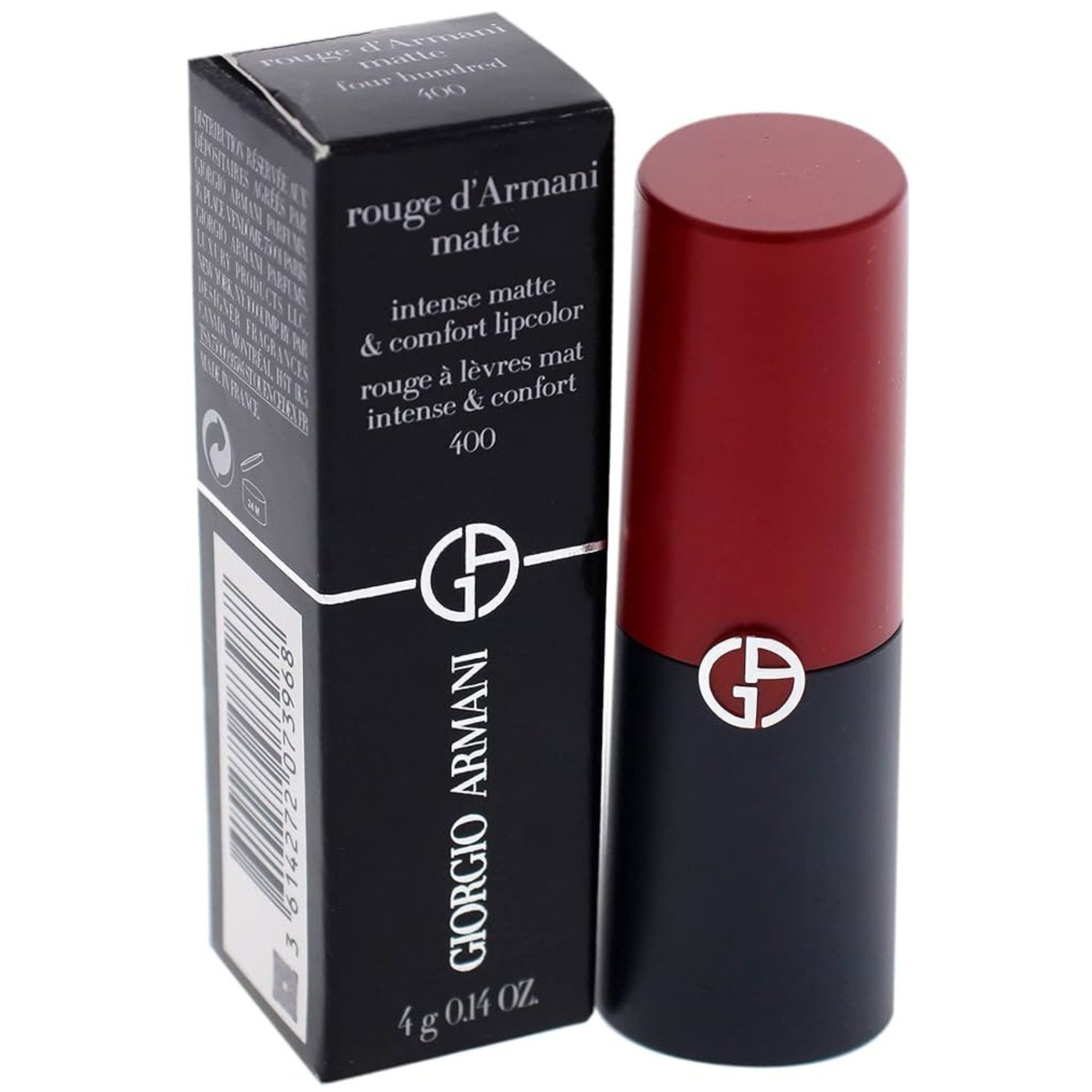 Giorgio Armani Lippenstift Rouge D'Armani Matte 400, 1-tlg., Hochpigmentiert, matt & mit Magnetverschluss – für stilvolle Lippen