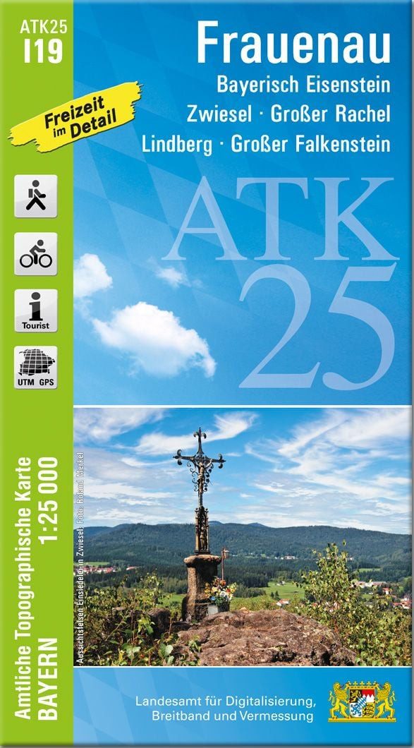 ATK25-I19 Frauenau (Amtliche Topographische Karte 1:25000) Bayerisch E / diverse, Bayerisch Eisenstein, Zwiesel, Großer Rachel, Lindberg, Großer Falkenstein, X