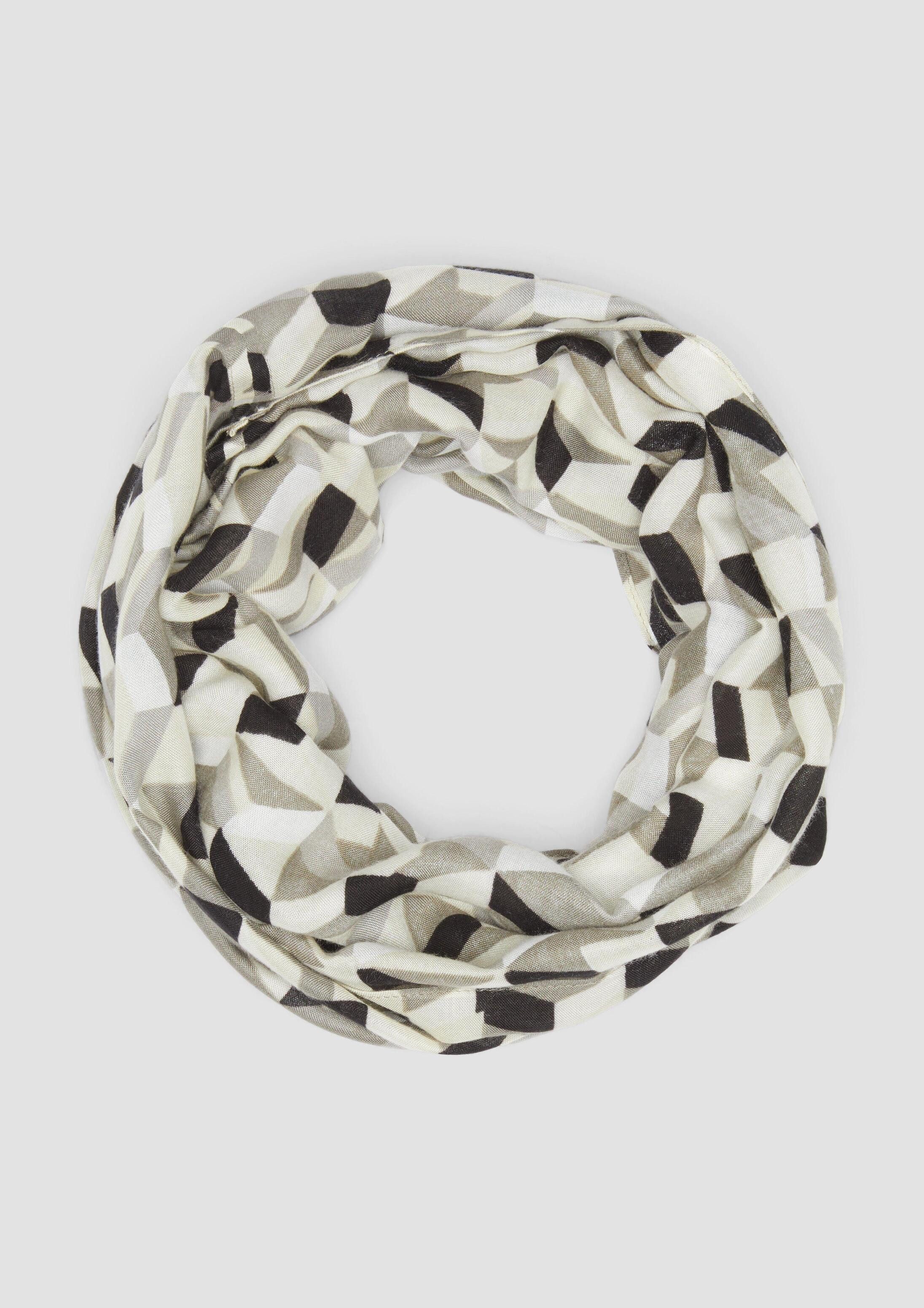 s.Oliver Loop Snood, Loop-Schal mit All-over-Grafikprint