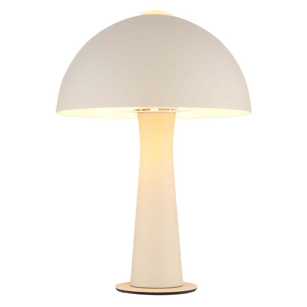 NOWA Tischleuchte, Leuchtmittel nicht inklusive, Tischleuchte Beistelllampe Leselampe Metall sandfarben matt H 28,5 cm