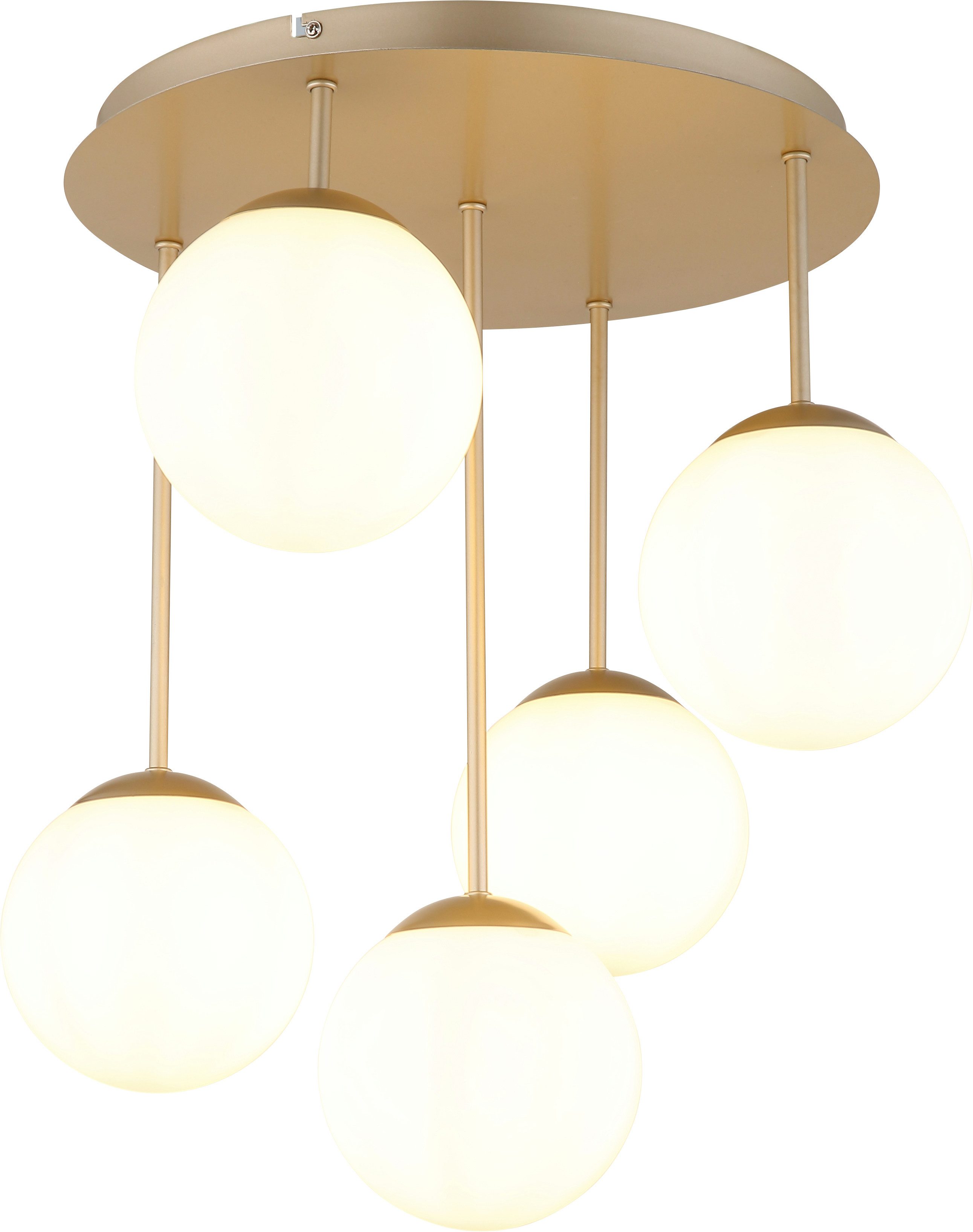 GLOBO LIGHTING Deckenleuchte HARMON, ohne Leuchtmittel, Deckenleuchte mit Glaskugeln, modern, stilvoll & edel