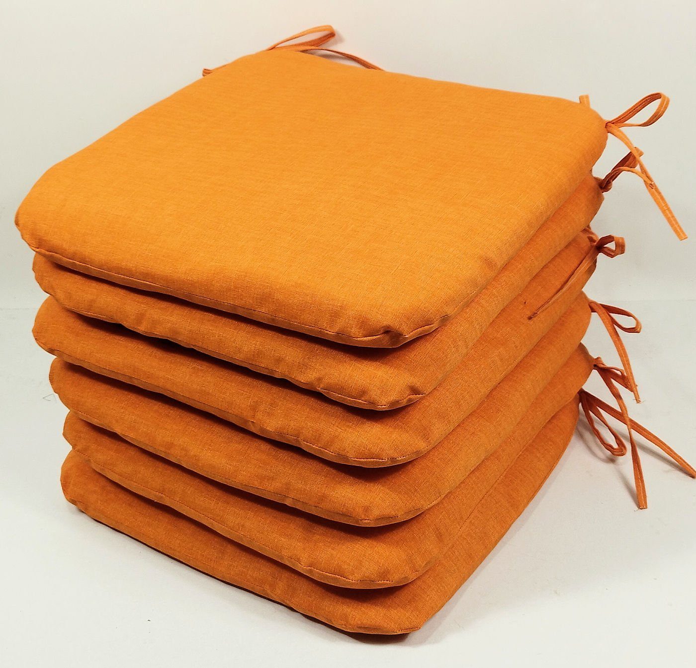 Rattani Stuhlkissen Sitzkissen Stuhlkissen Billy 40 40 x cm 6 Set orange