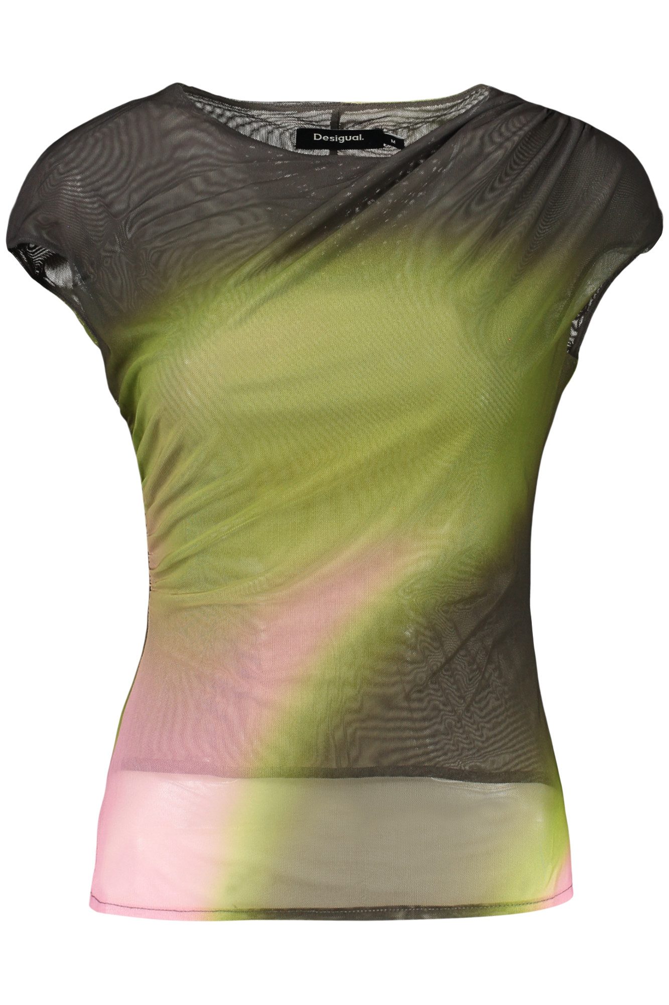 Desigual T-Shirt Ärmelloses Damen T-Shirt mit Kontrastdetails in