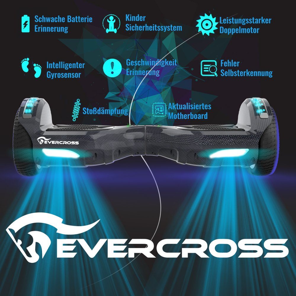 Evercross Balance Scooter Kart, 6,5“ LED sitz Hoverboard mit Hoverkart