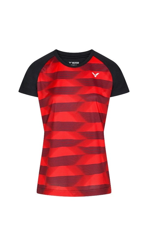 VICTOR Trainingsshirt T-34102 CD Team Series schwarz/rot Damen