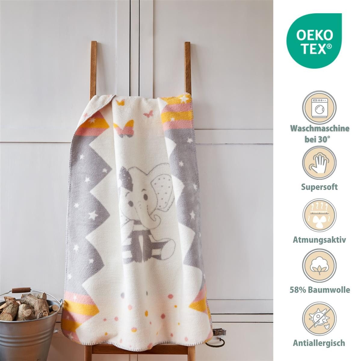 Babydecke 90x120 cm - flauschig weich günstig online kaufen