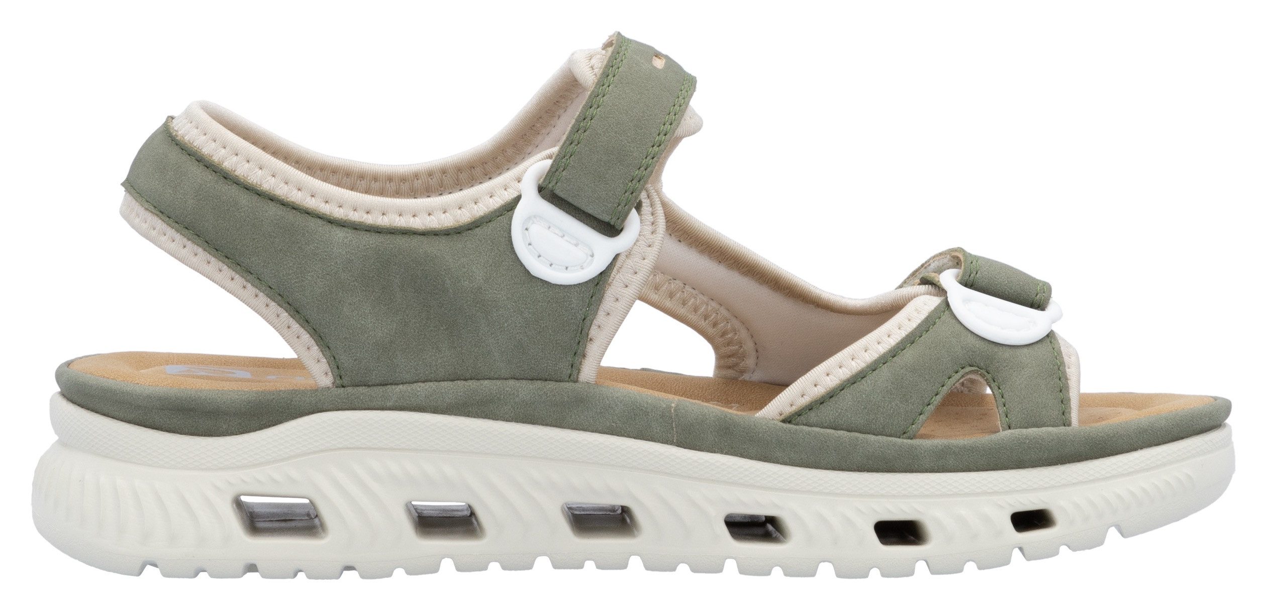 Rieker Sport Outdoorsandale Sandale, Sommerschuh, Sandalette, Plateauabsatz, mit Klettverschlüssen