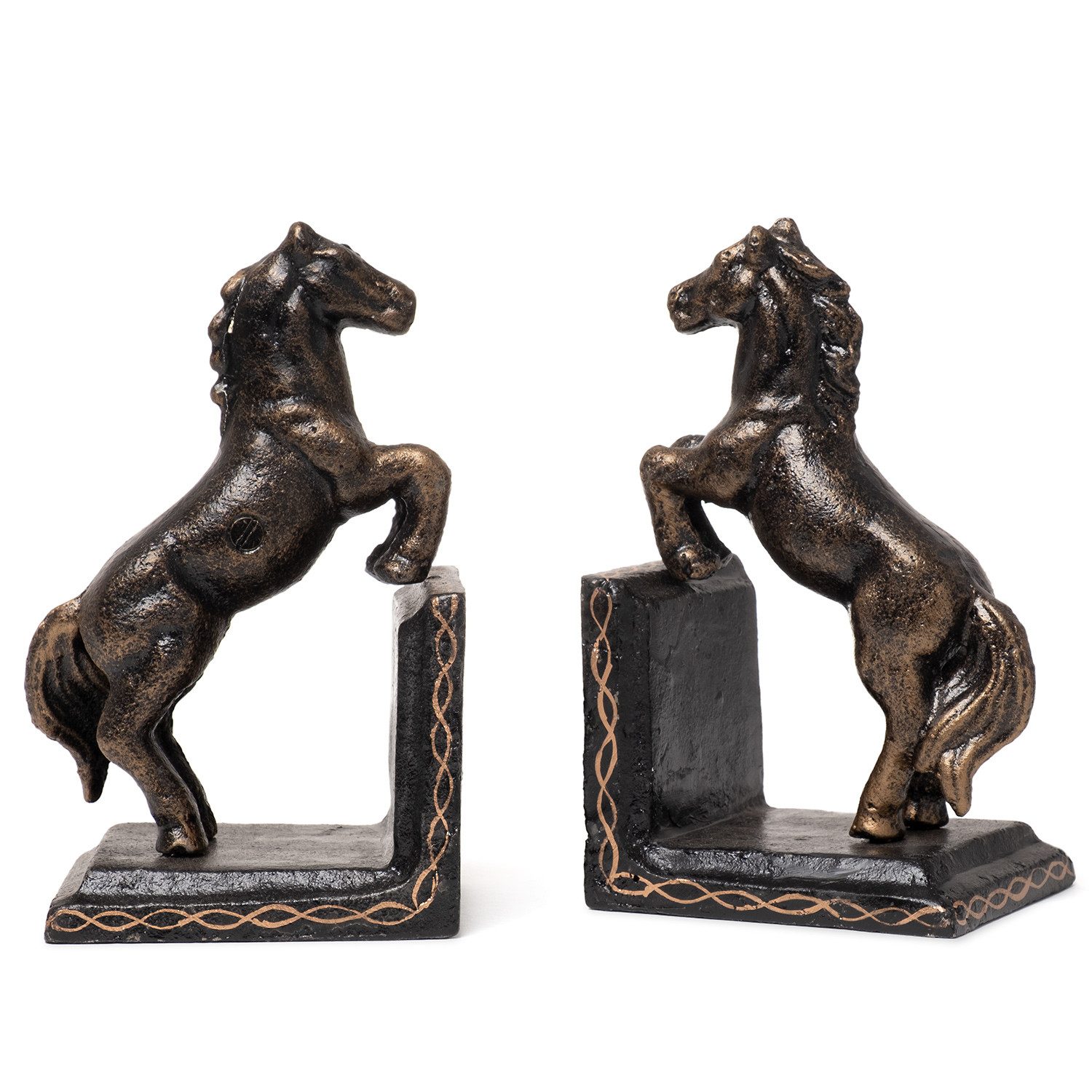 Moritz Buchstütze 2er Set Pferd 8 x 9 x 15 cm, Buchstützen Halter für Regal günstig online kaufen