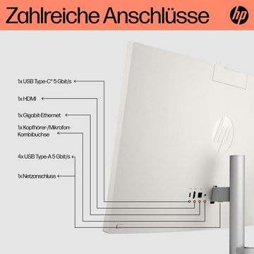 HP 24-cr0231ng All-in-One PC (23,8 Zoll, AMD Ryzen 7 7730U, Radeon™ Graphics, 16 GB RAM, 512 GB SSD, Luftkühlung)